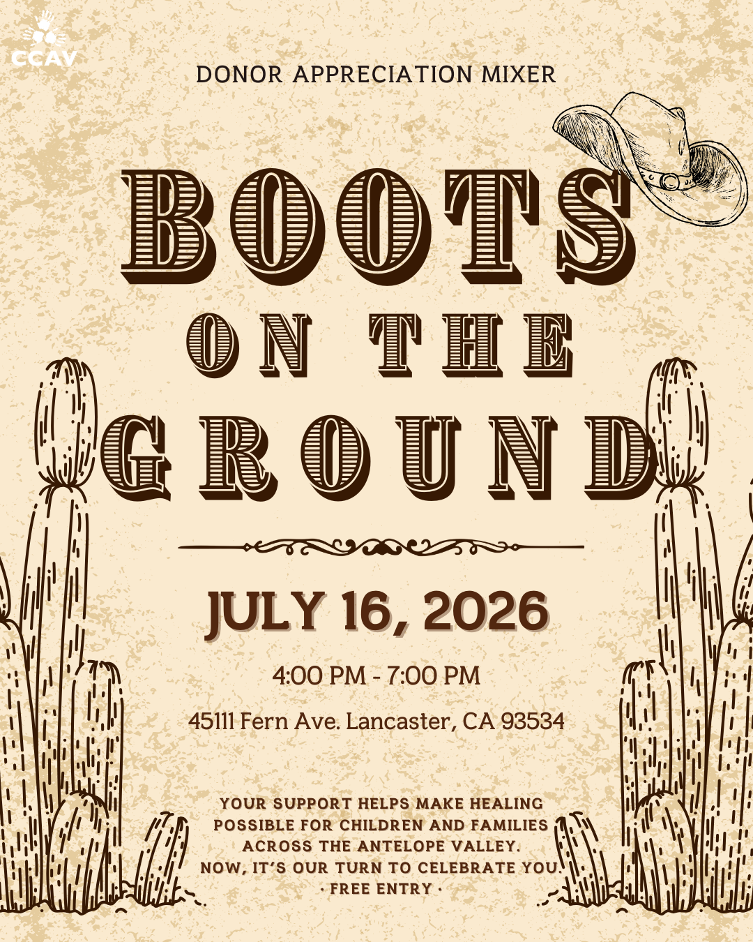 Campaign cover image for Boots on the Ground: Donor Appreciation Mixer