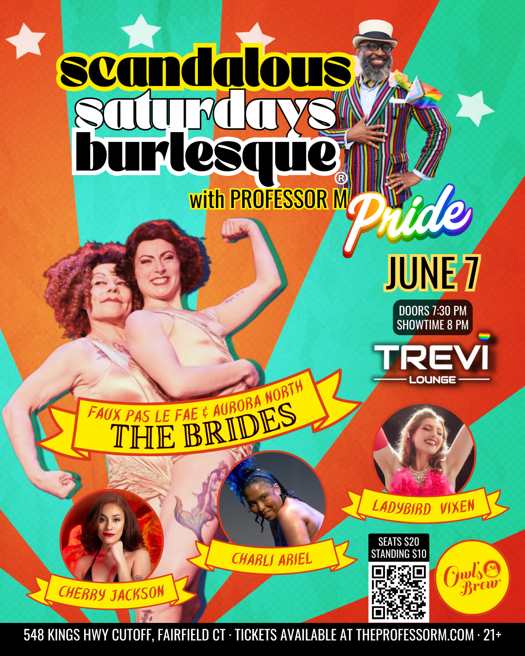 Campaign cover image for Scandalous Saturdays Burlesque: Pride! (June 7, 2025 @ 8 PM)