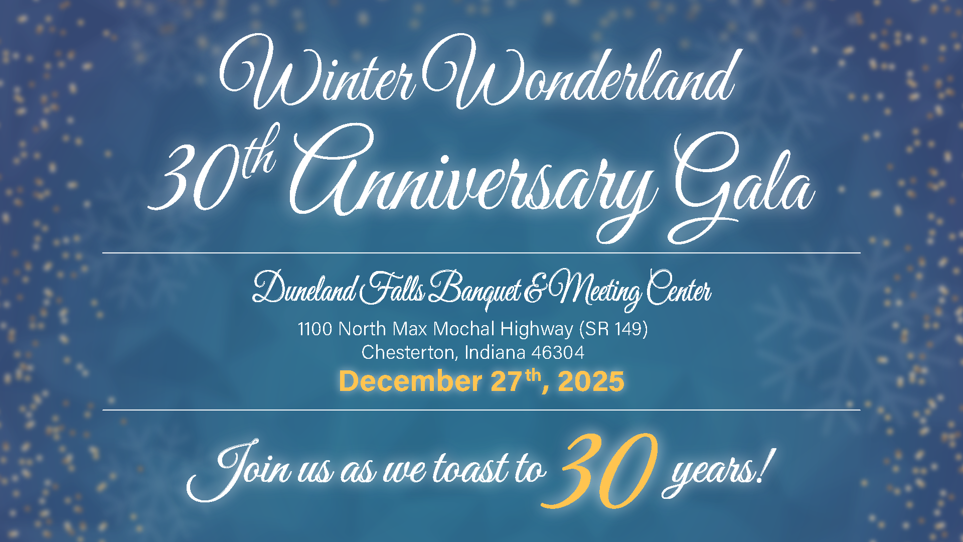 Campaign cover image for NorthShore's 30th Anniversary Winter Wonderland Gala