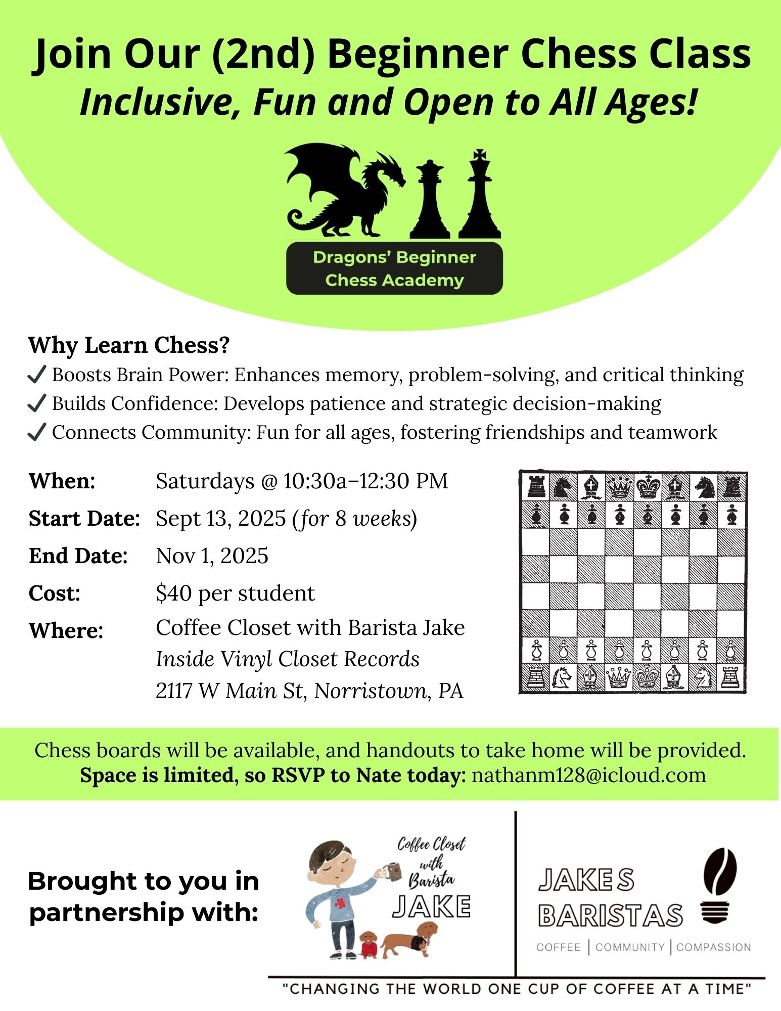 Campaign cover image for Dragons Chess Academy with Coach Nate