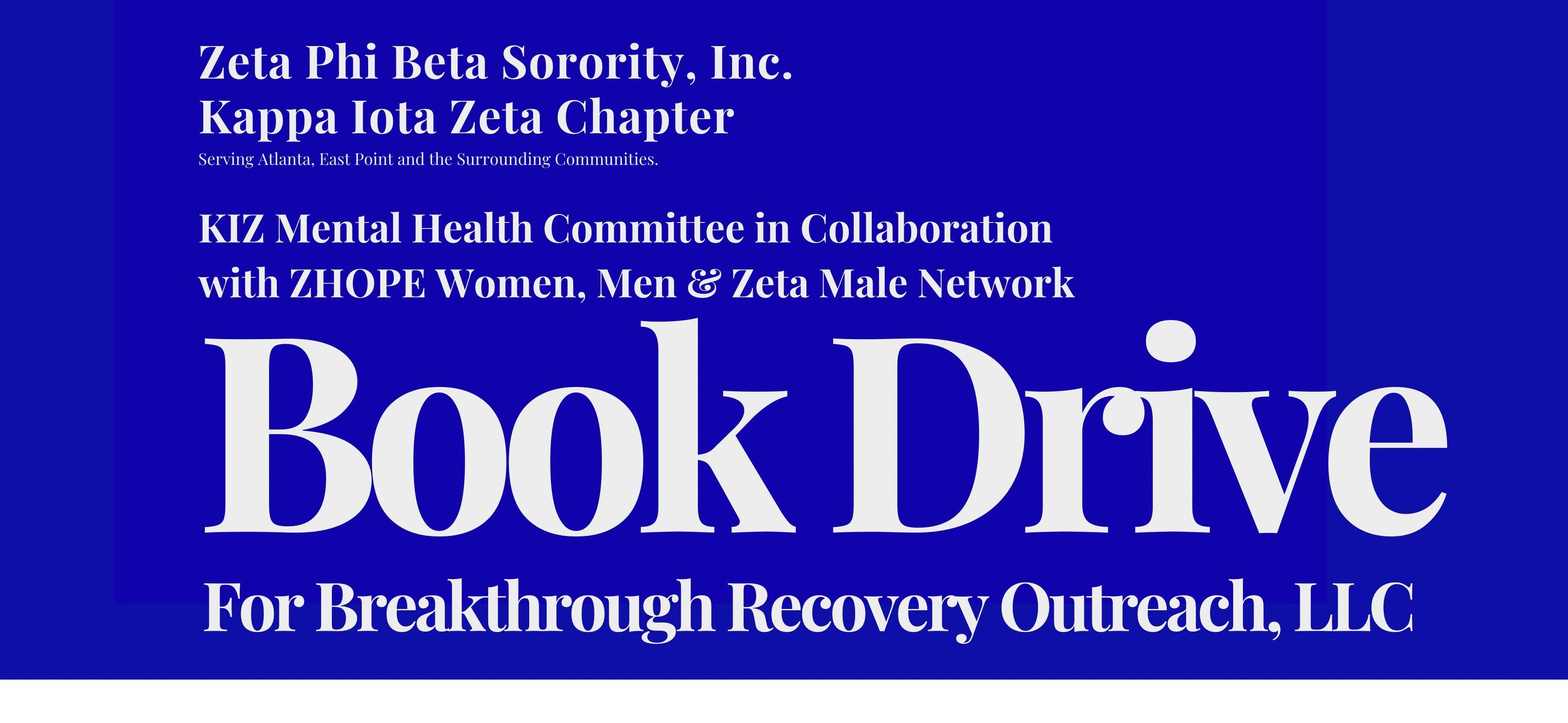 Campaign cover image for Book Drive for Breakthrough Recovery Outreach, LLC