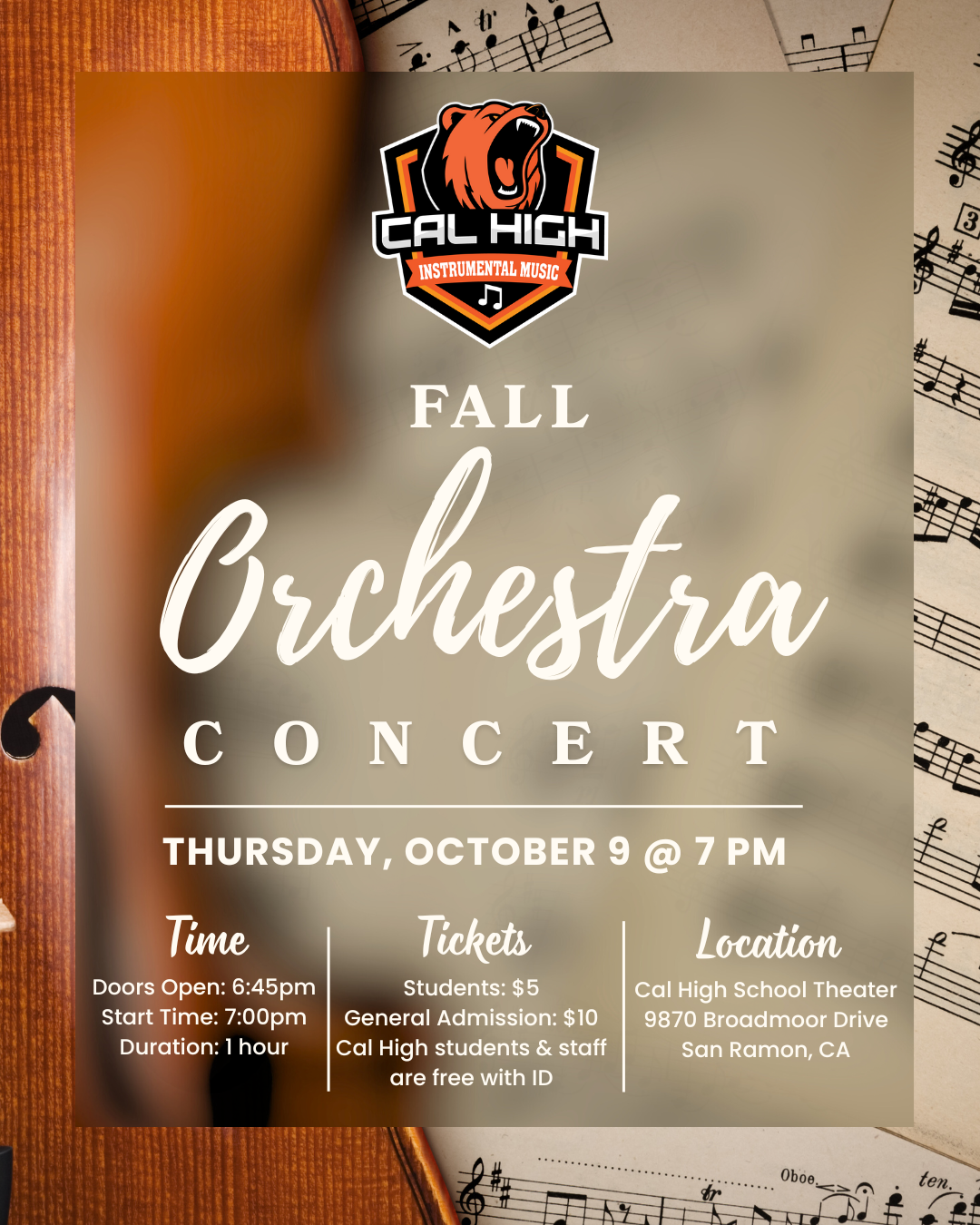 Campaign cover image for Fall Orchestra Concert