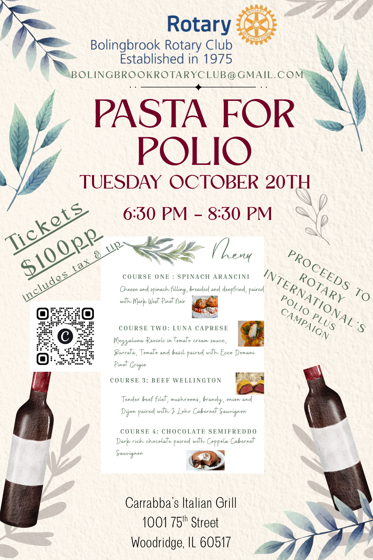 Campaign cover image for Pasta for Polio Plus Fundraiser