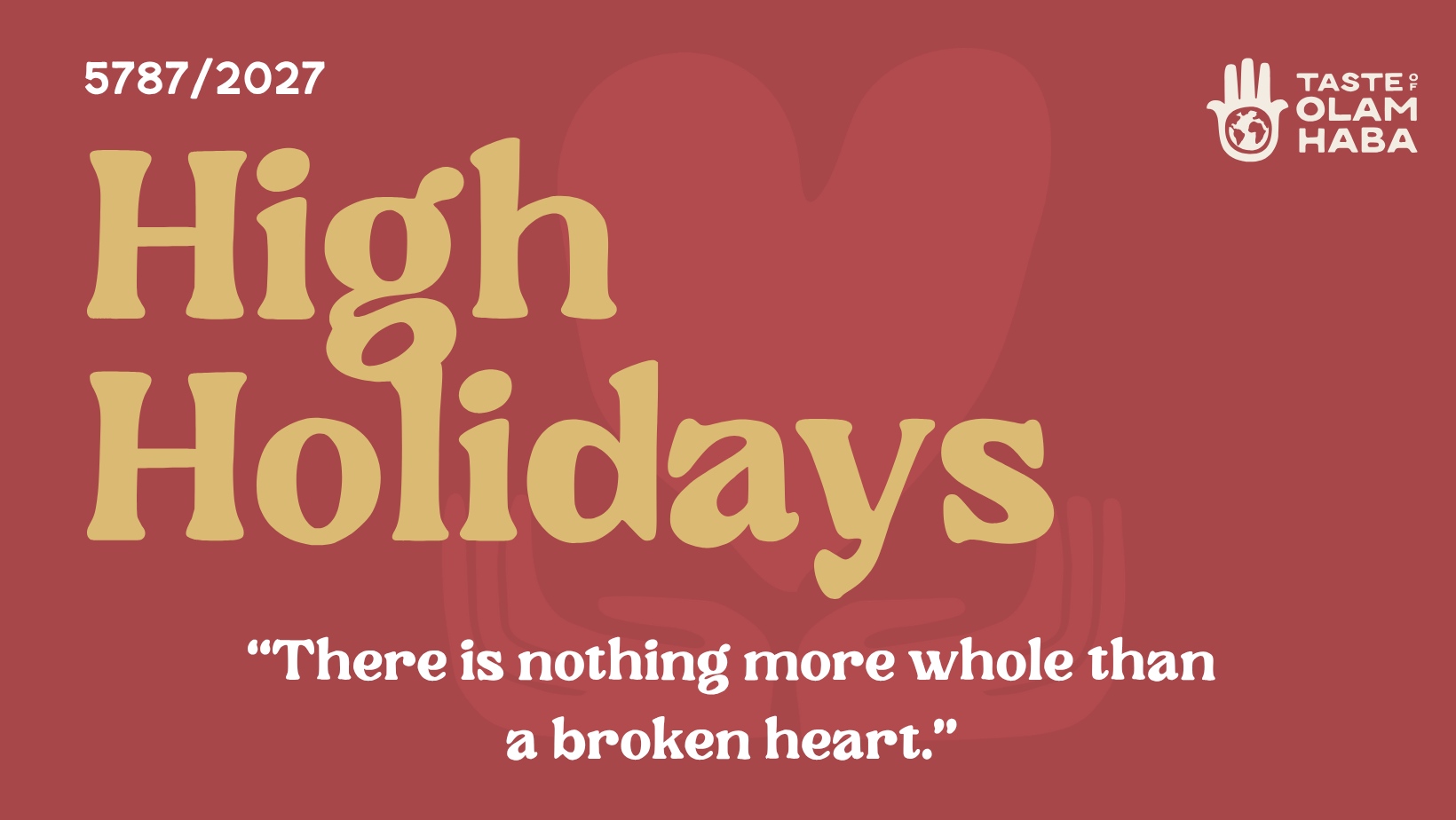 Campaign cover image for High Holidays 5787 / 2026