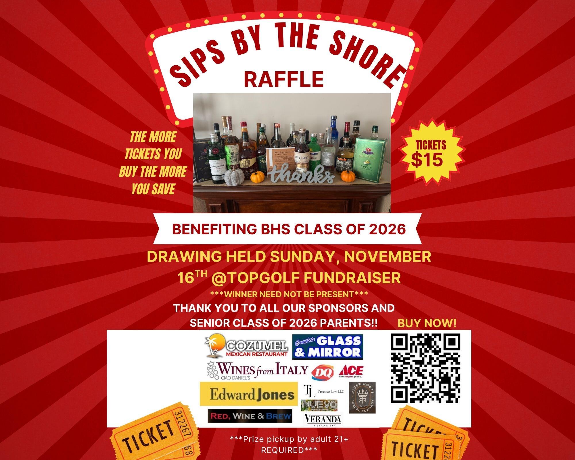 Campaign cover image for Class of 2026 Sips By The Shore Raffle