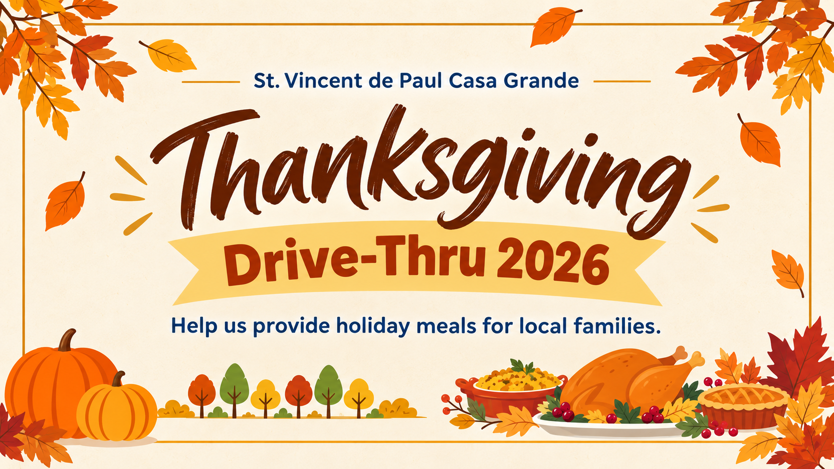 Campaign cover image for Thanksgiving Drive-Thru 2025: Help Feed Local Families