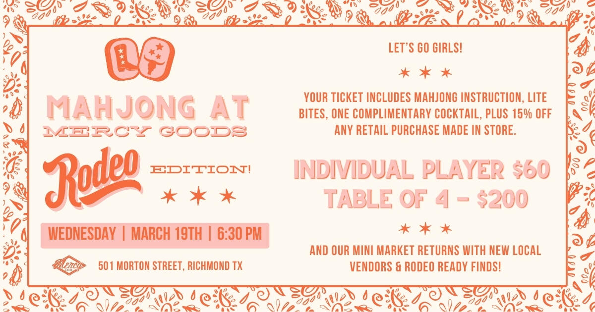 Campaign cover image for Mahjong at Mercy Goods - Rodeo Edition!