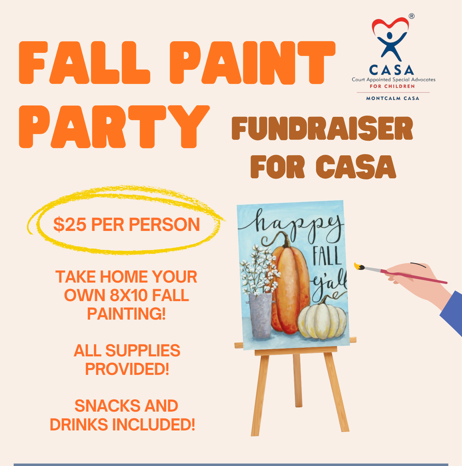 Campaign cover for Montcalm CASA Fall Paint Party Fundraiser