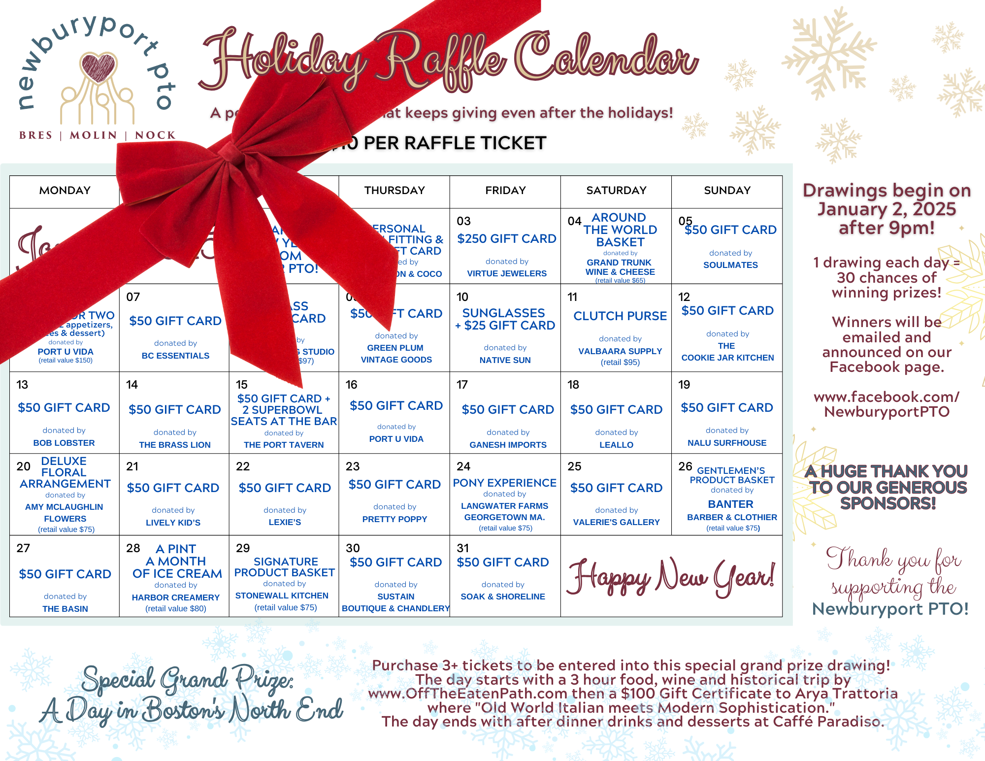 Campaign cover image for PTO Holiday Raffle Calendar