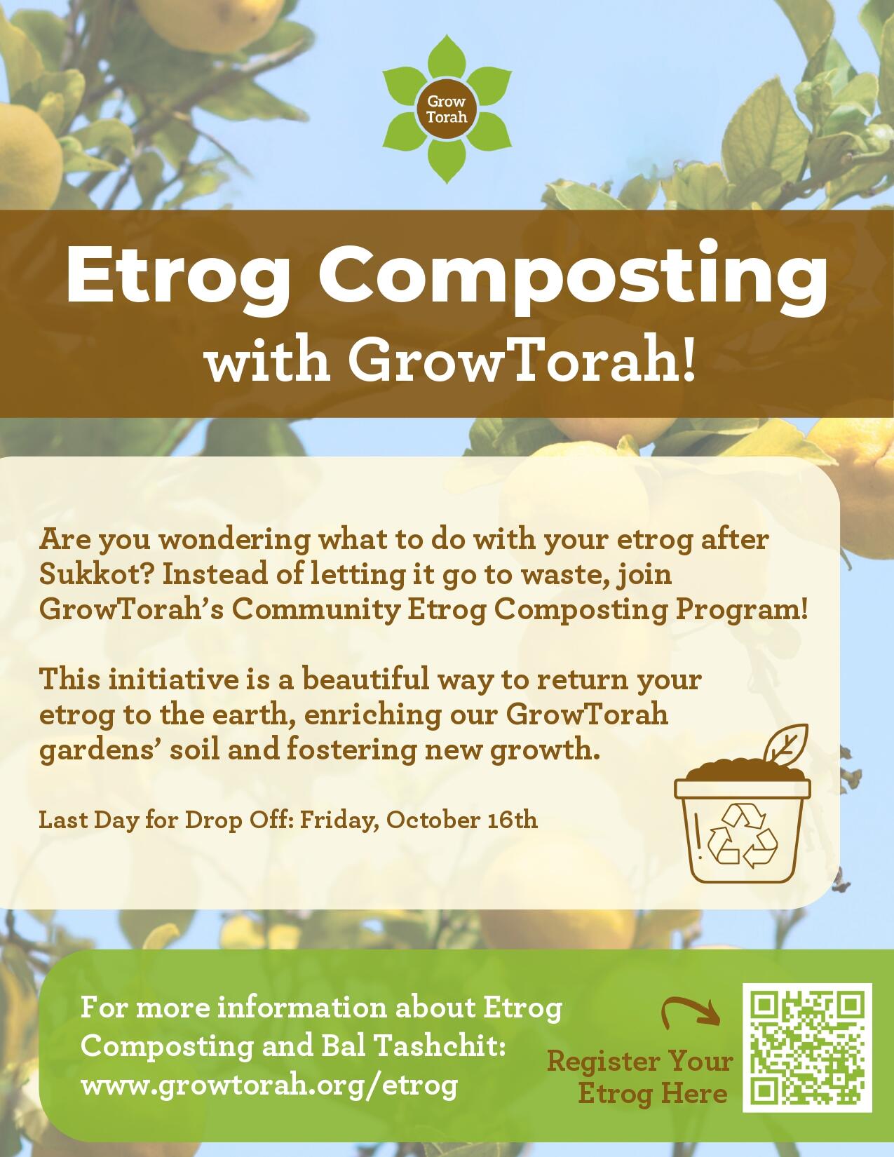 Campaign cover for Etrog Composting 2026 | 5787 🍋