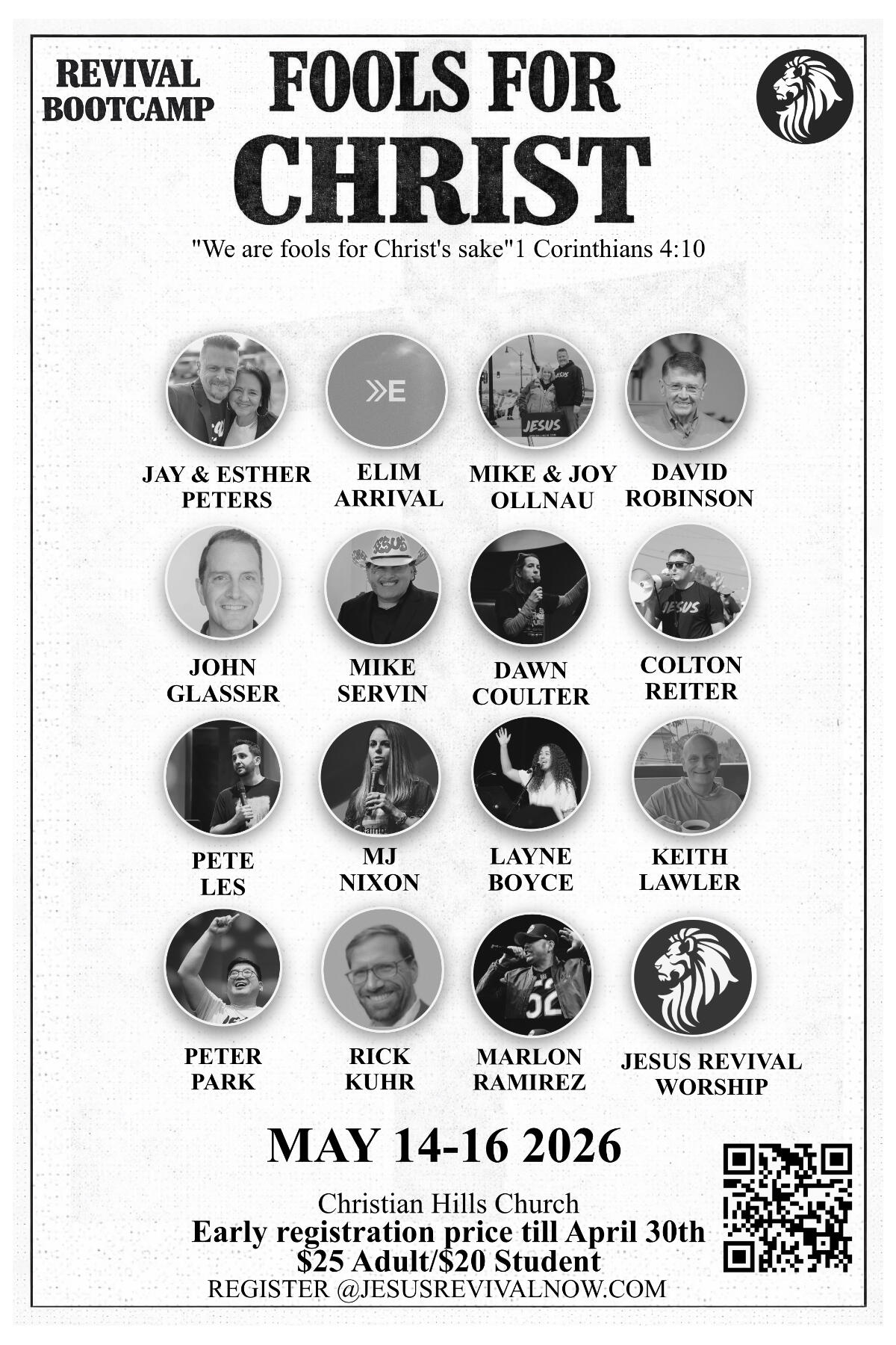 Campaign cover image for Revival Bootcamp: Fools For Christ 2026
