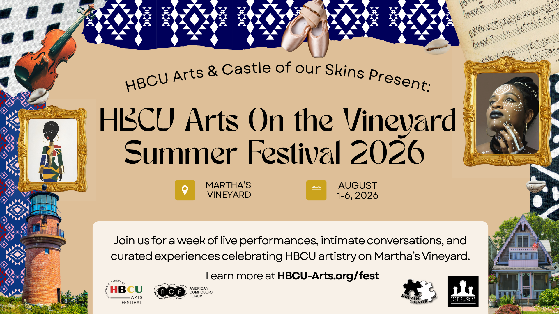 Campaign cover image for HBCU Arts on the Vineyard Summer Festival 2026