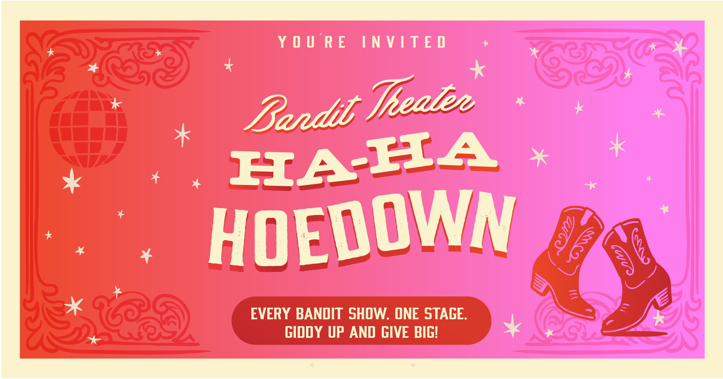 Campaign cover image for Bandit Theater's Ha-Ha Hoedown!