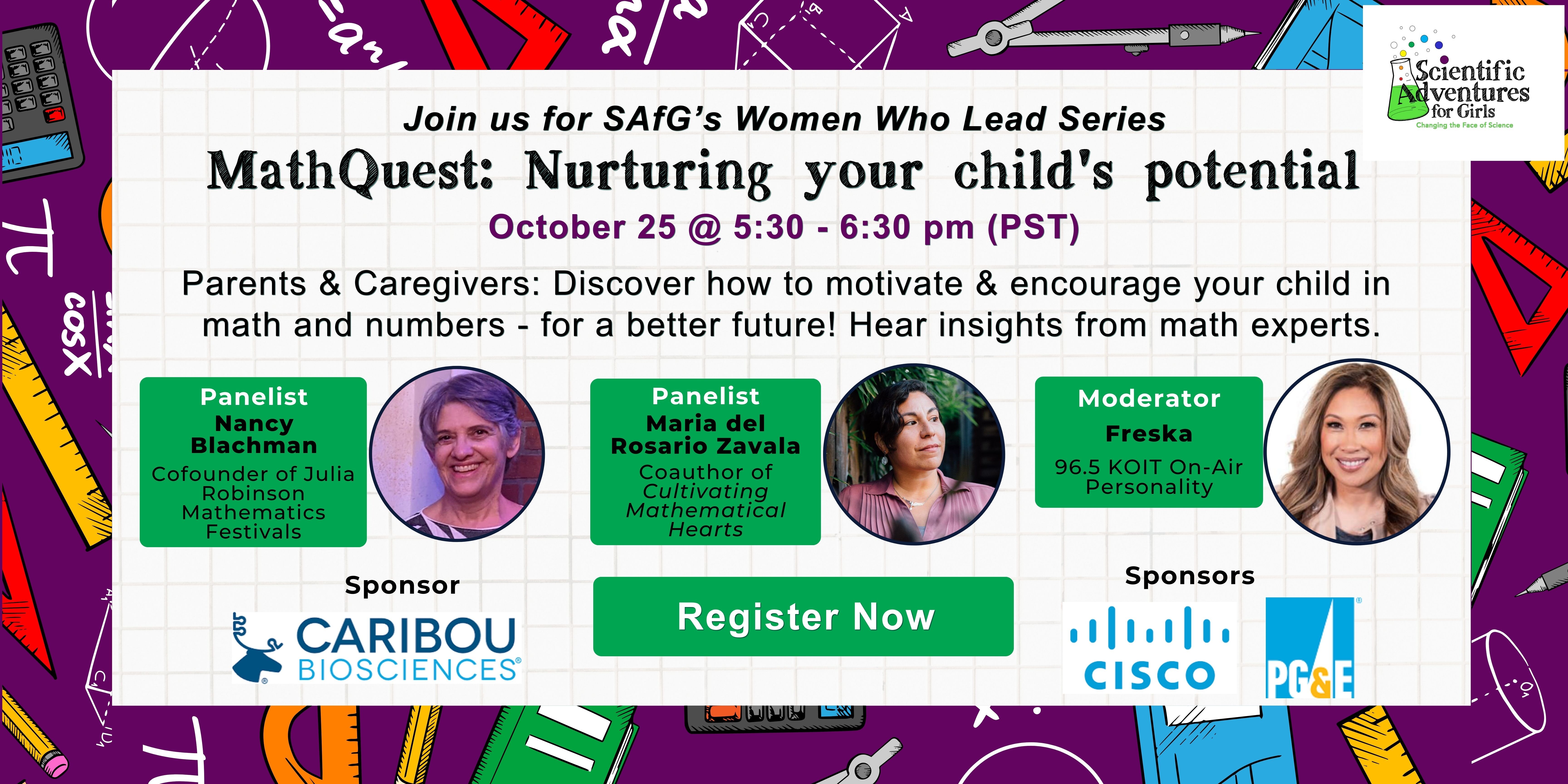 Campaign cover image for Women Who Lead Event - MathQuest: Nurturing a child’s potential