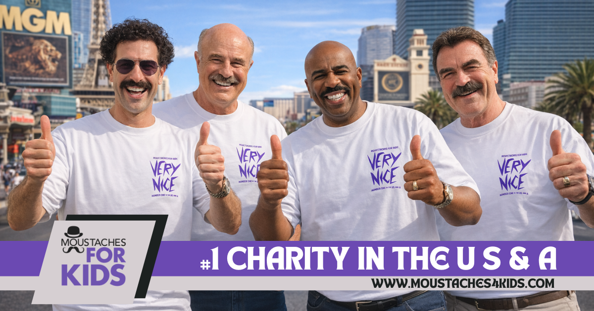 Campaign cover image for Moustaches for Kids 2026