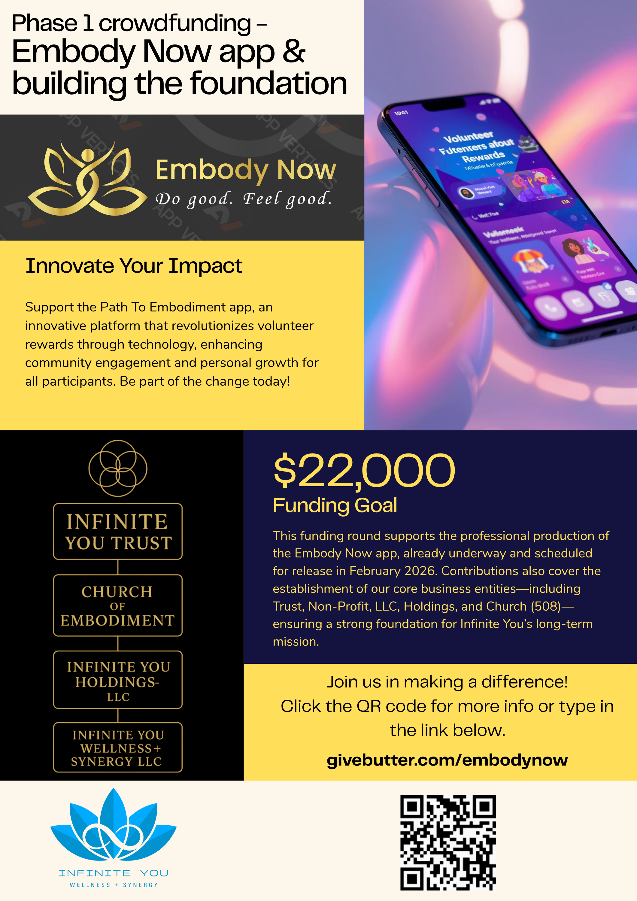 Campaign cover image for Phase 1 - EmbodyNow app