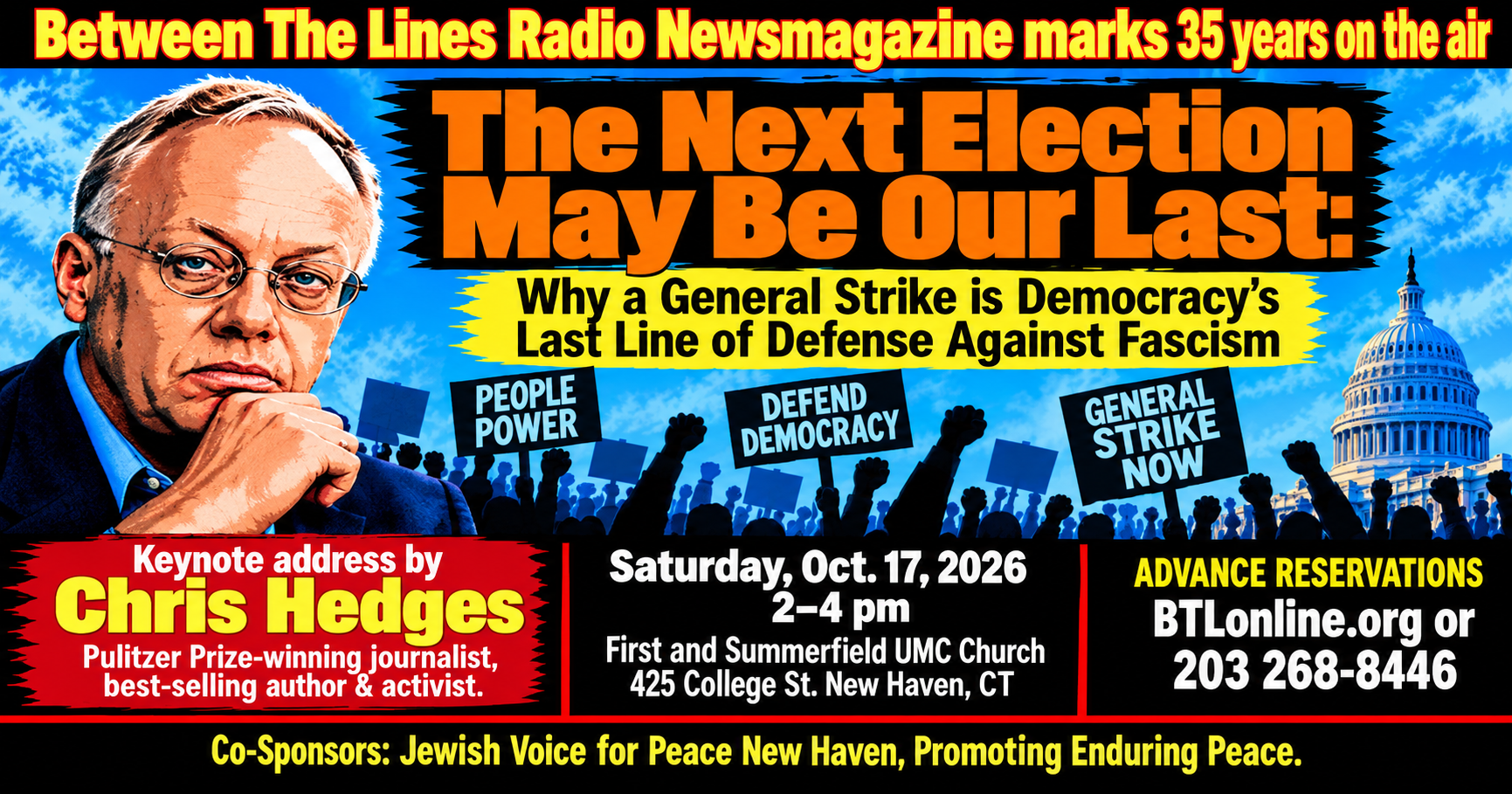 Campaign cover image for Between The Lines' 35th Anniversary Special Event: "The Next Election May Be Our Last"