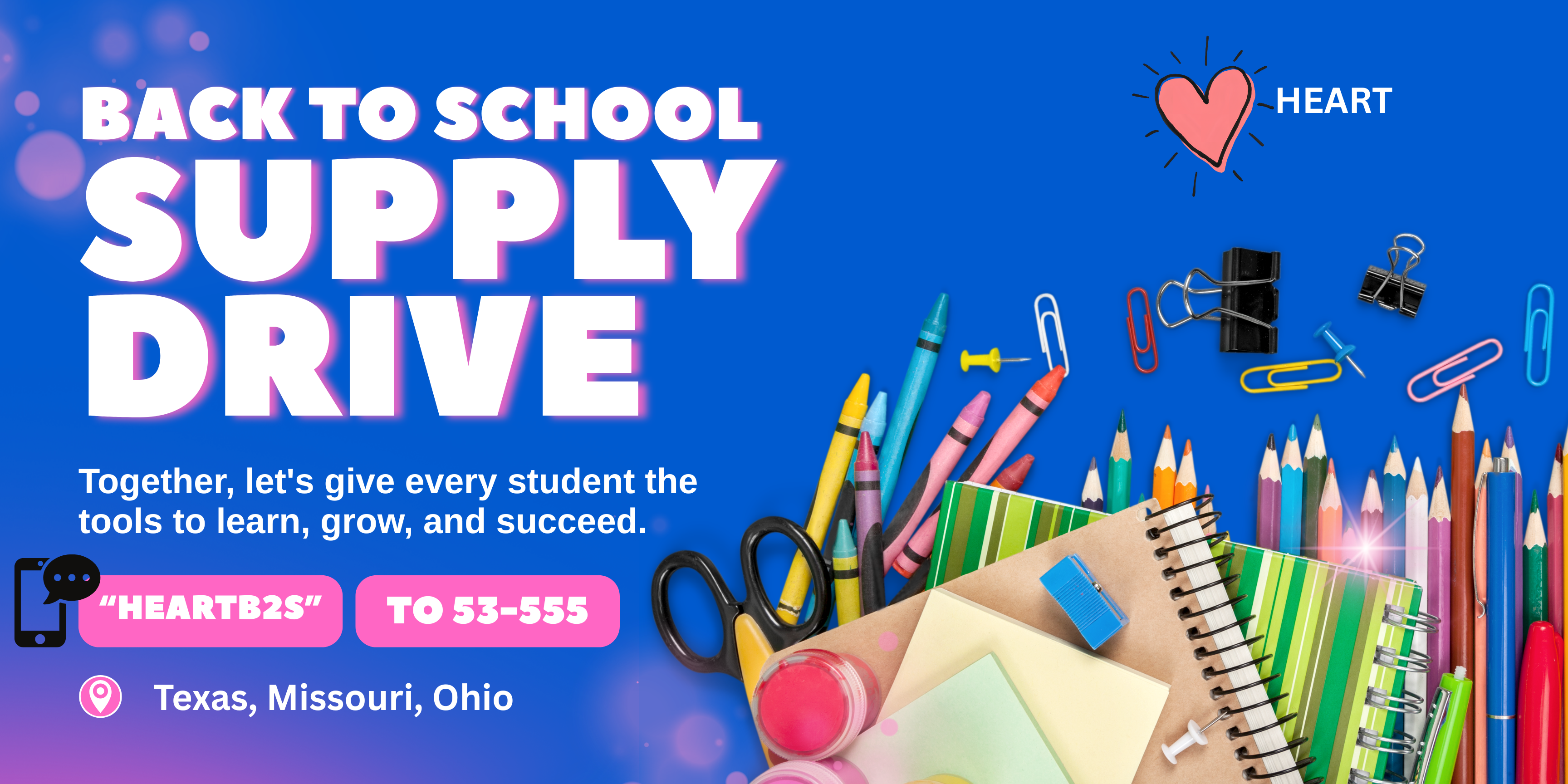 Campaign cover image for HEART Back-to-School Drive 2026