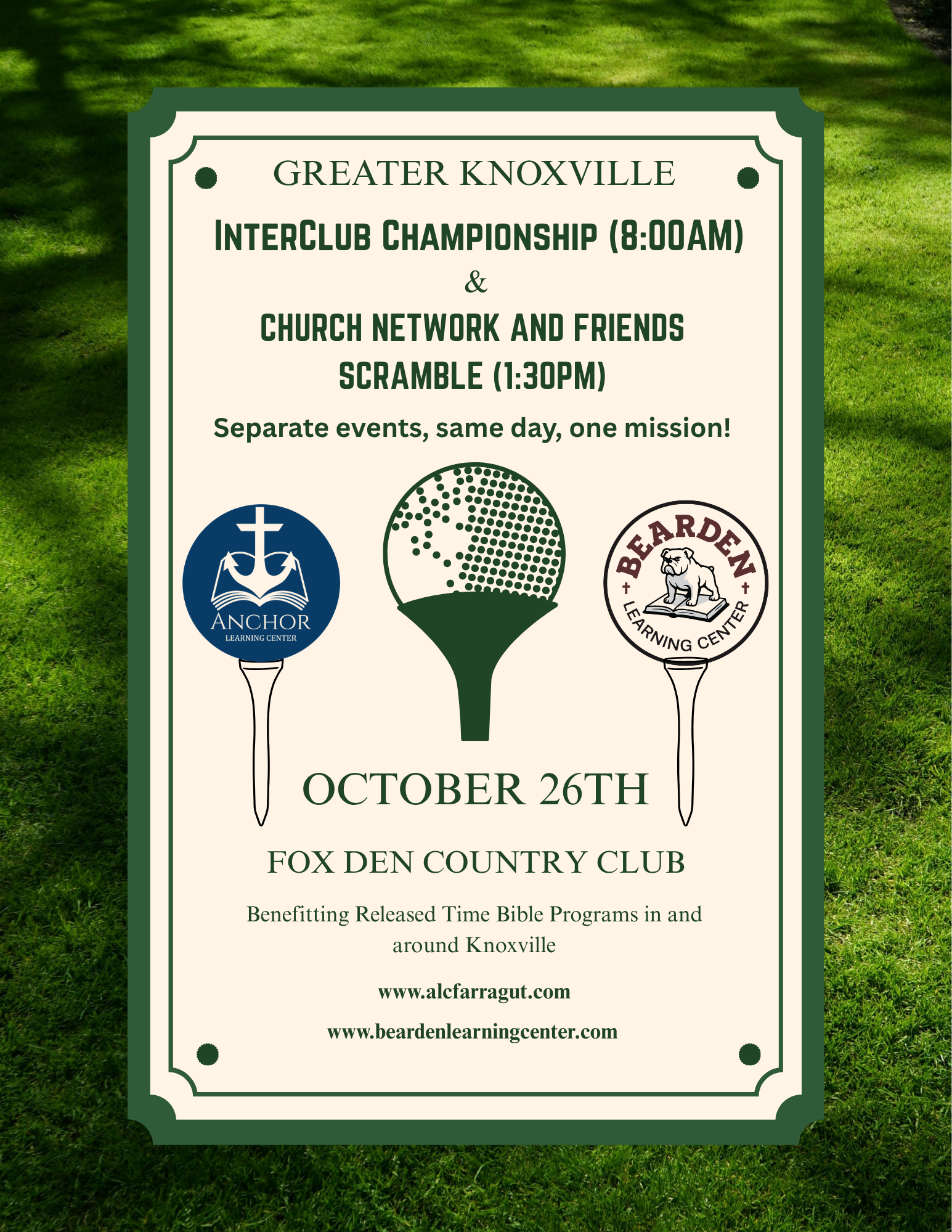 Campaign cover image for Greater Knoxville Inter-Club Championship and Church Network/Friends Scramble