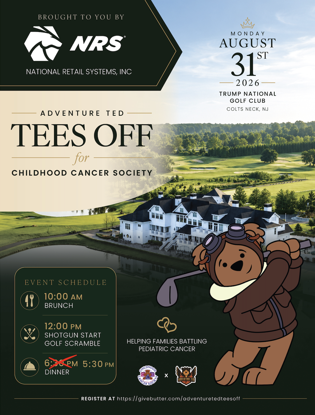Campaign cover image for Adventure Ted Tees Off for Childhood Cancer Society