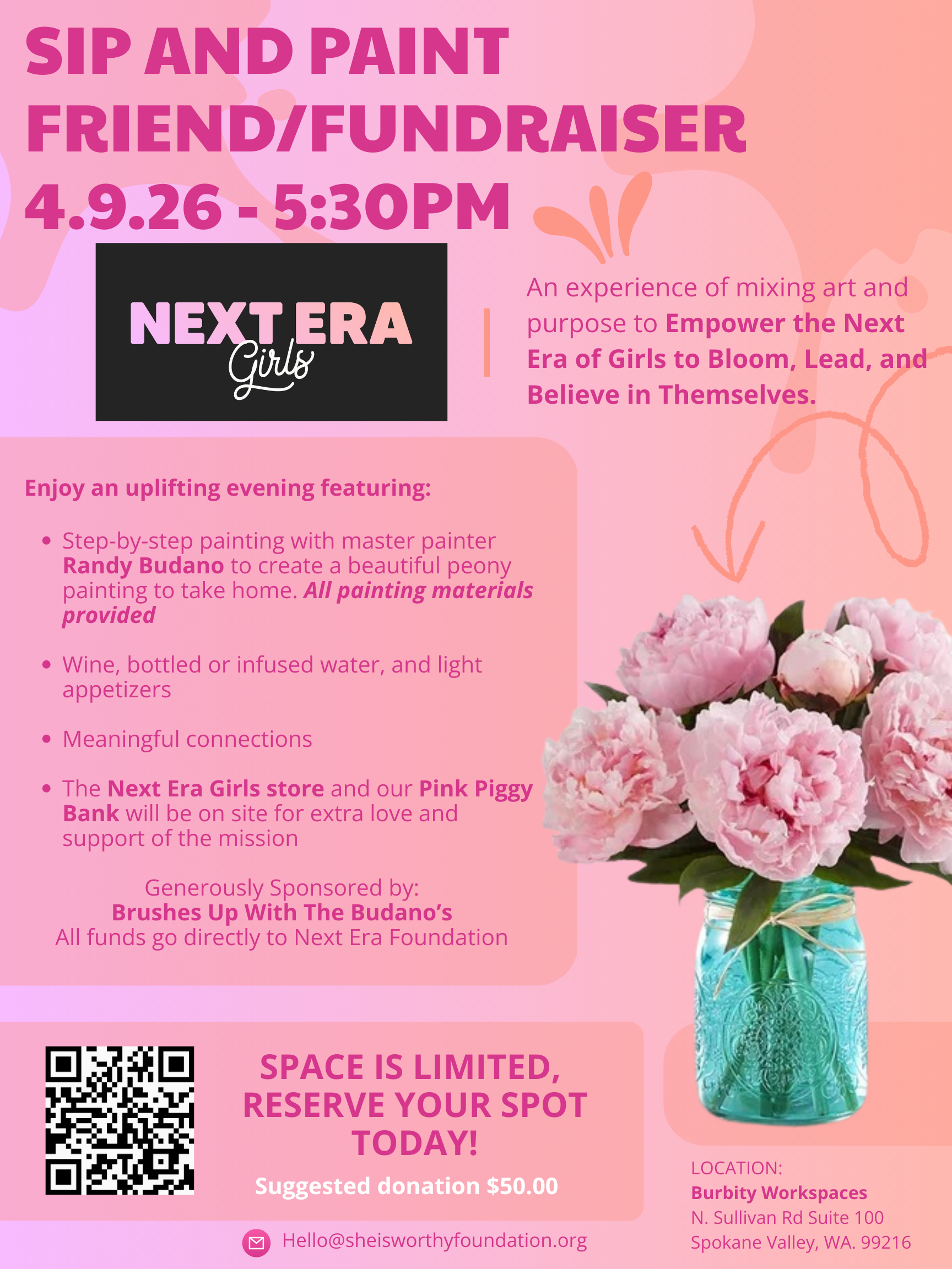 Campaign cover image for Next Era Girls Sip and Paint Friendraiser/Fundraiser