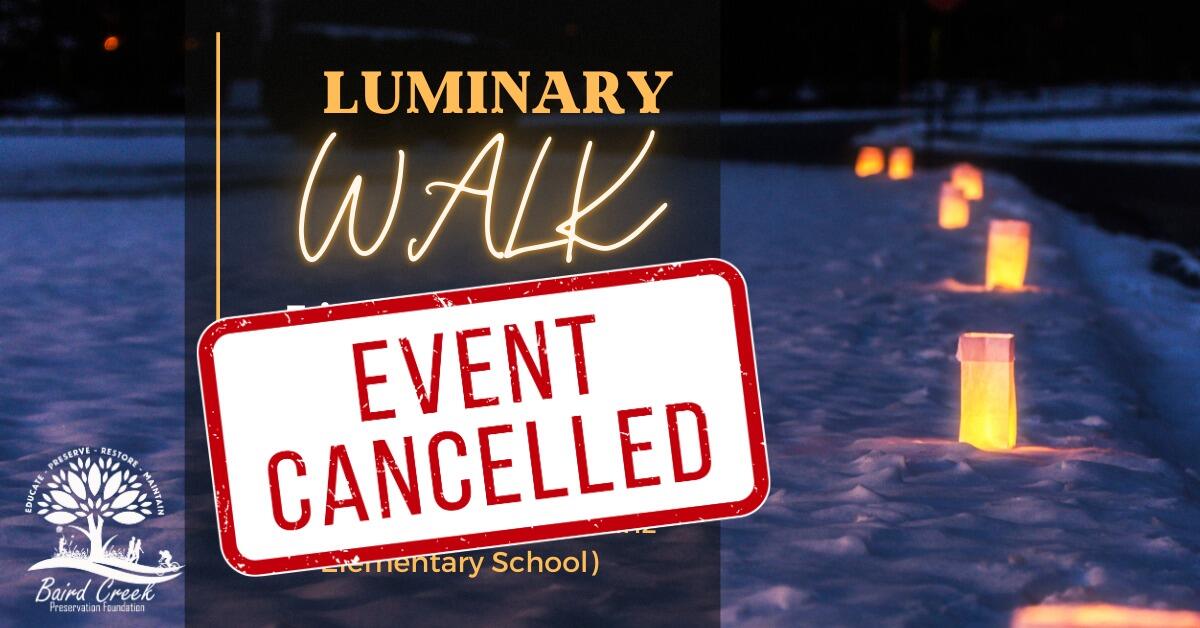 Campaign cover image for Luminary Walk @ Baird Creek - CANCELLED