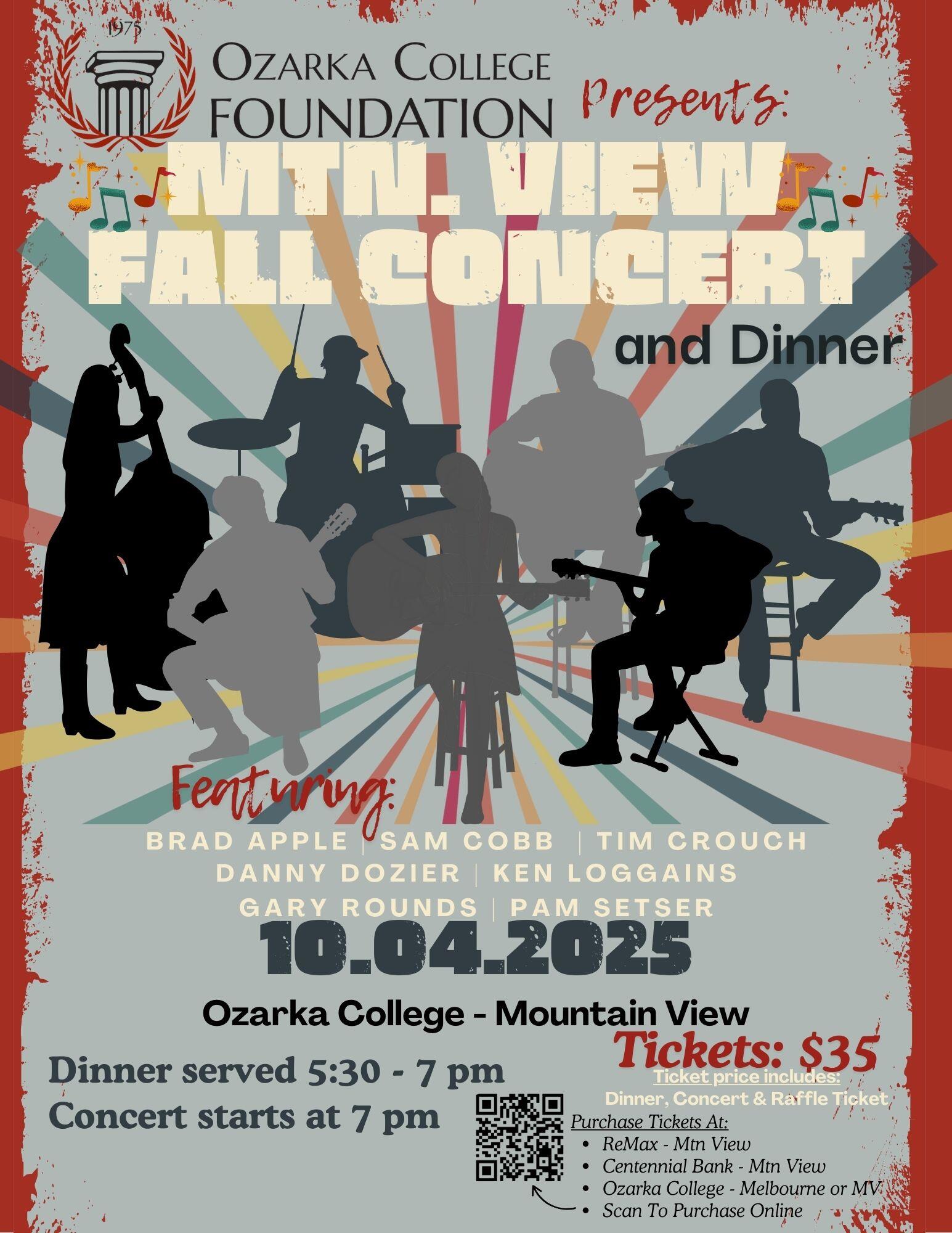 Campaign cover image for 2025 MTN VIEW FALL CONCERT & DINNER