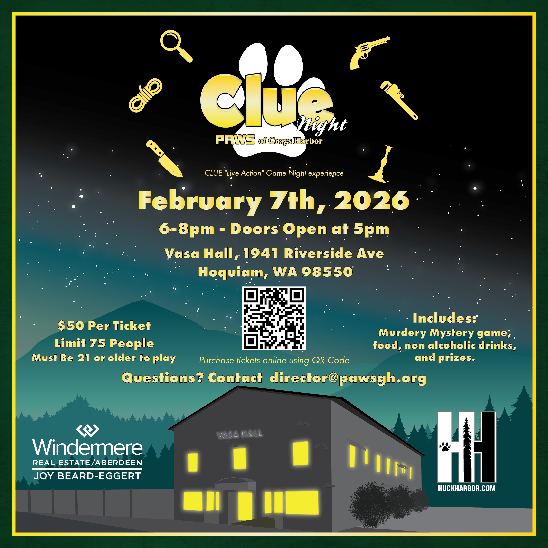 Campaign cover image for CLUE "LIVE ACTION" GAME NIGHT!