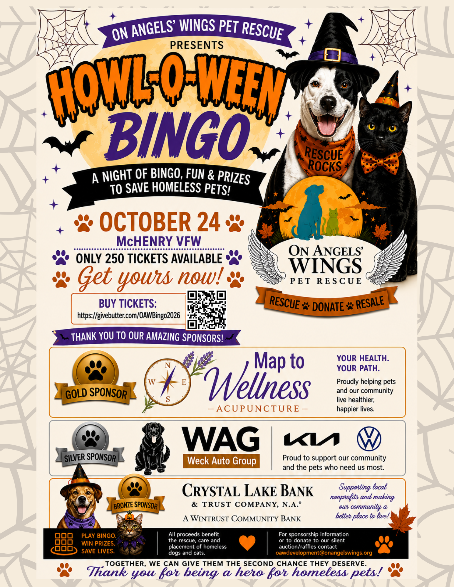 Campaign cover image for Howl-o-Ween fundraiser for On Angels' Wings