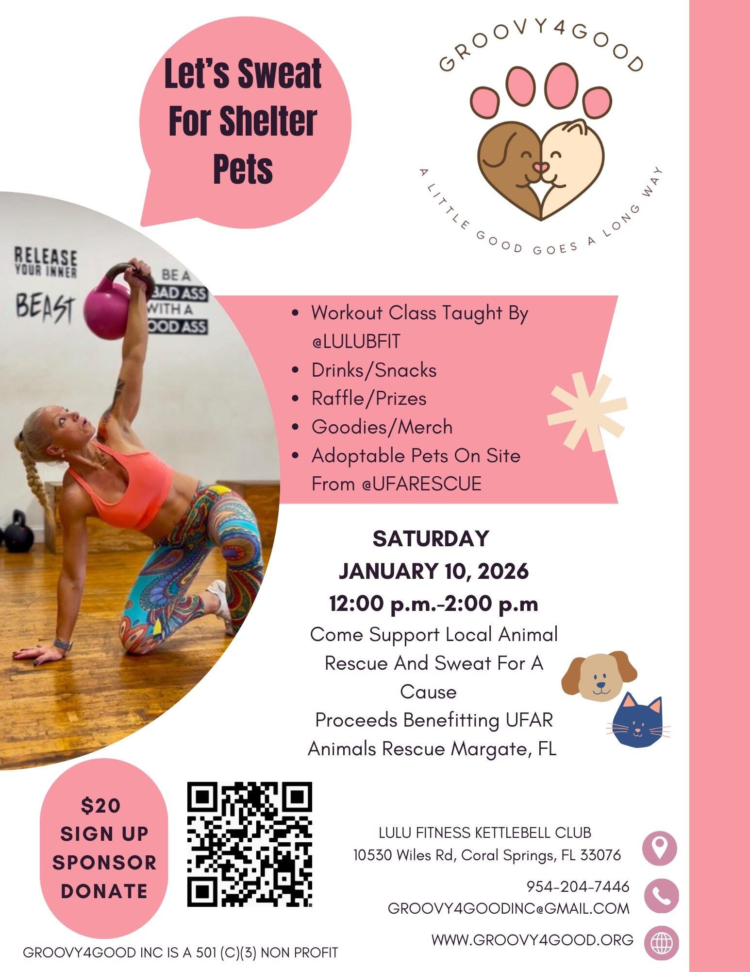 Campaign cover image for SWEAT 4 SHELTER PETS: REGISTER/SPONSOR/DONATE