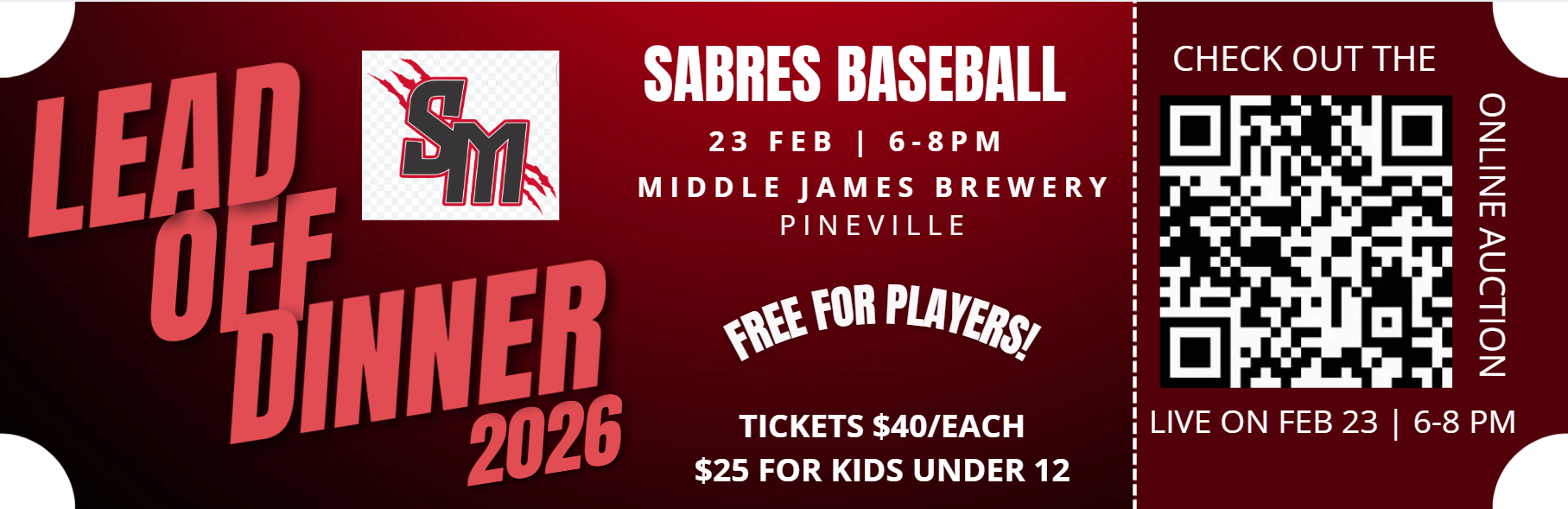 Campaign cover image for 2026 South Meck Baseball "Lead Off" Event