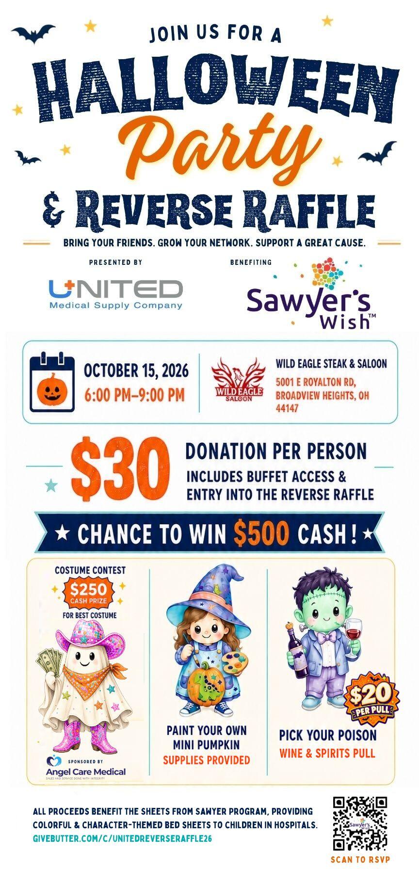 Campaign cover image for UNITED Haunted Reverse Raffle & Halloween Costume Party