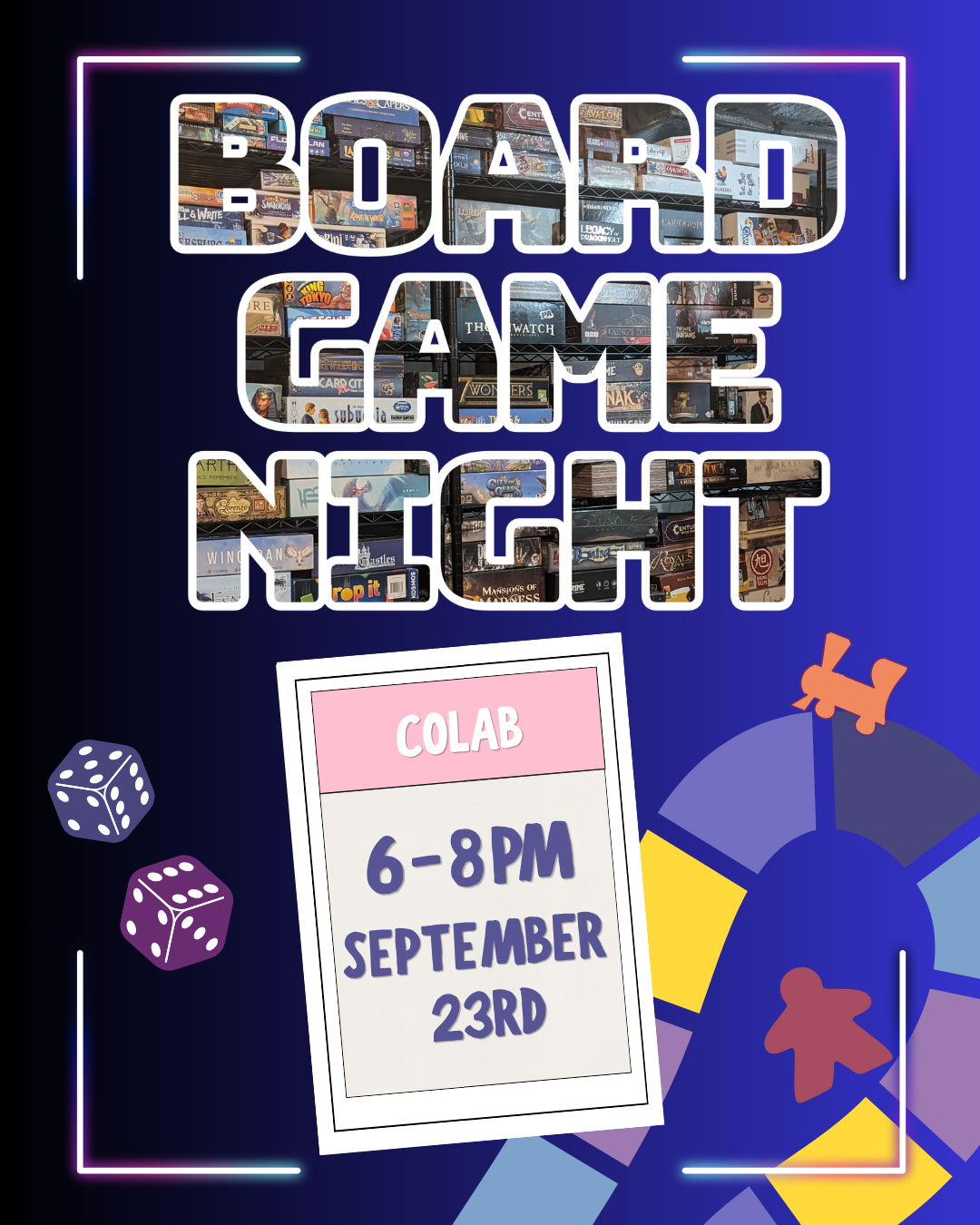Campaign cover image for Board Game Night, September 23rd