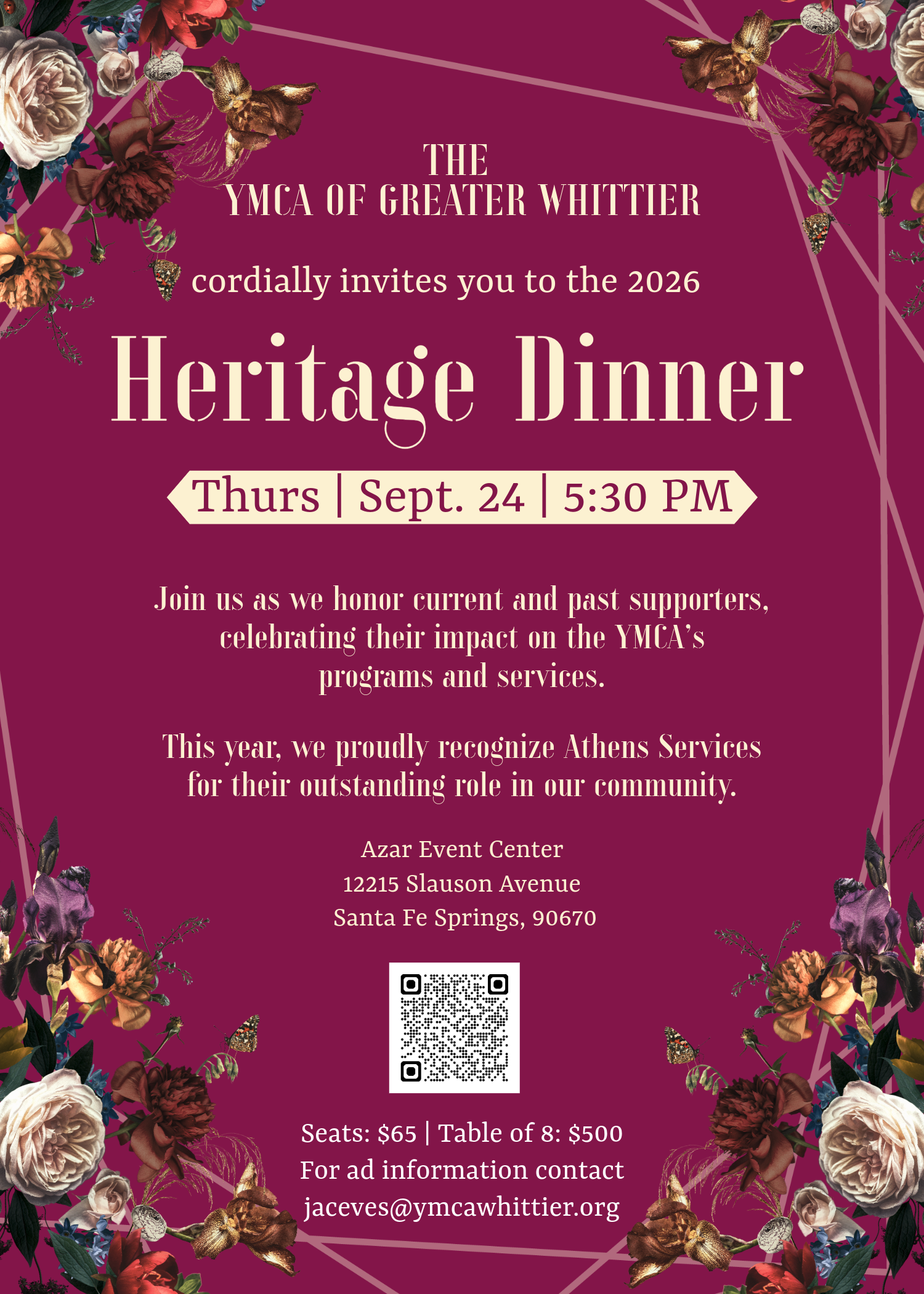 Campaign cover image for YMCA Heritage Dinner 2026