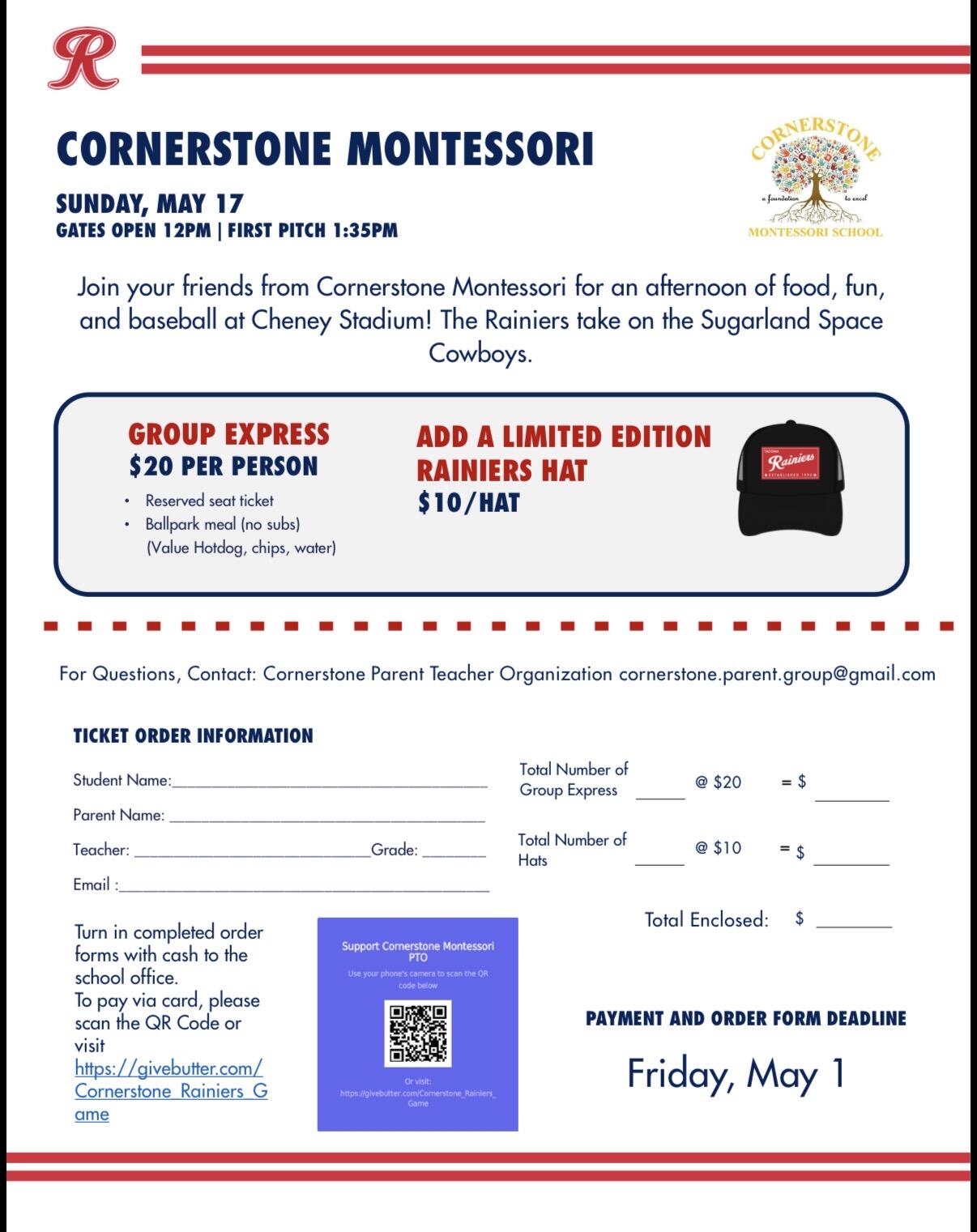 Campaign cover image for Tacoma Rainiers Game