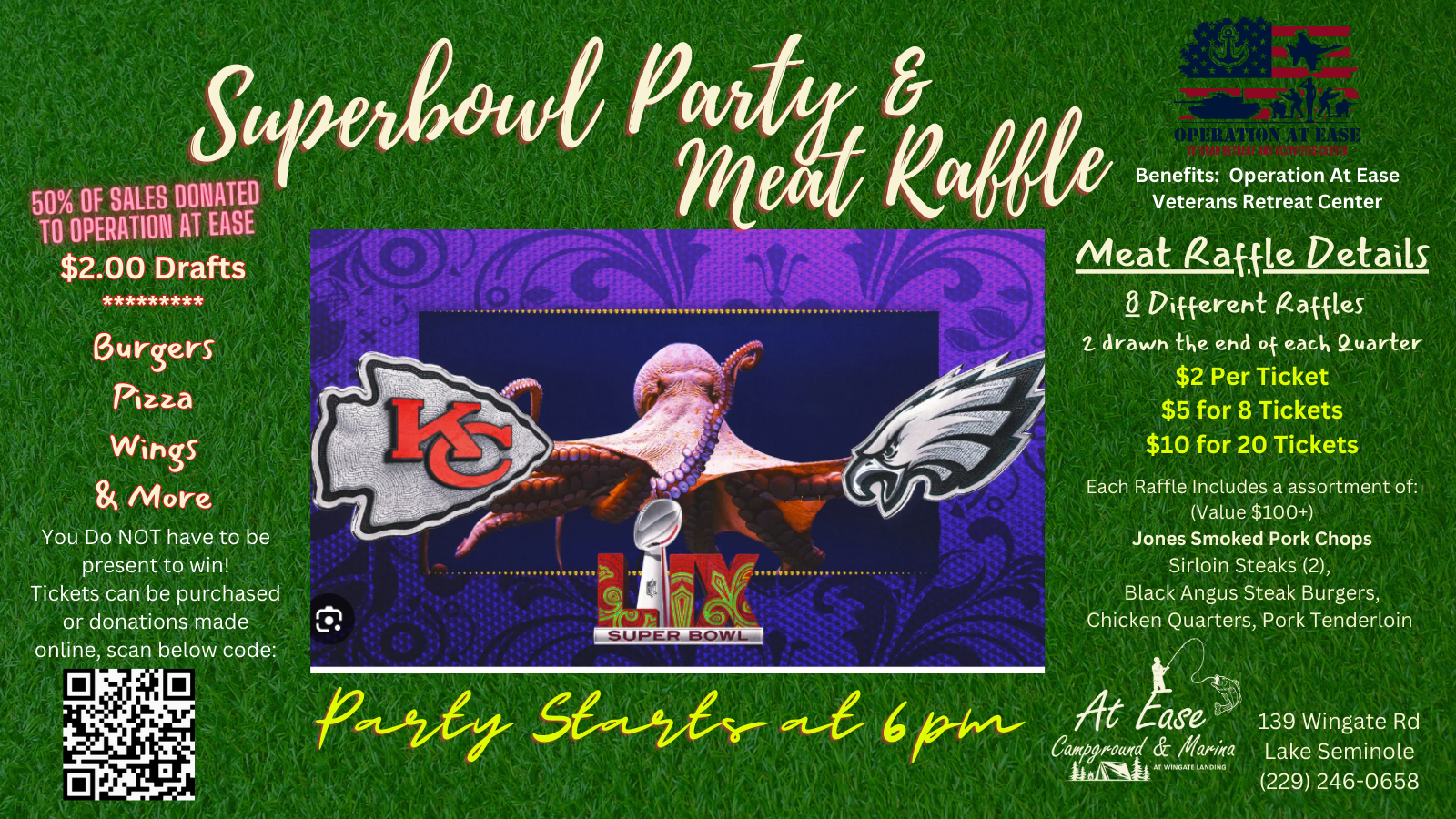 Campaign cover image for Super Bowl Party & Meat Raffle
