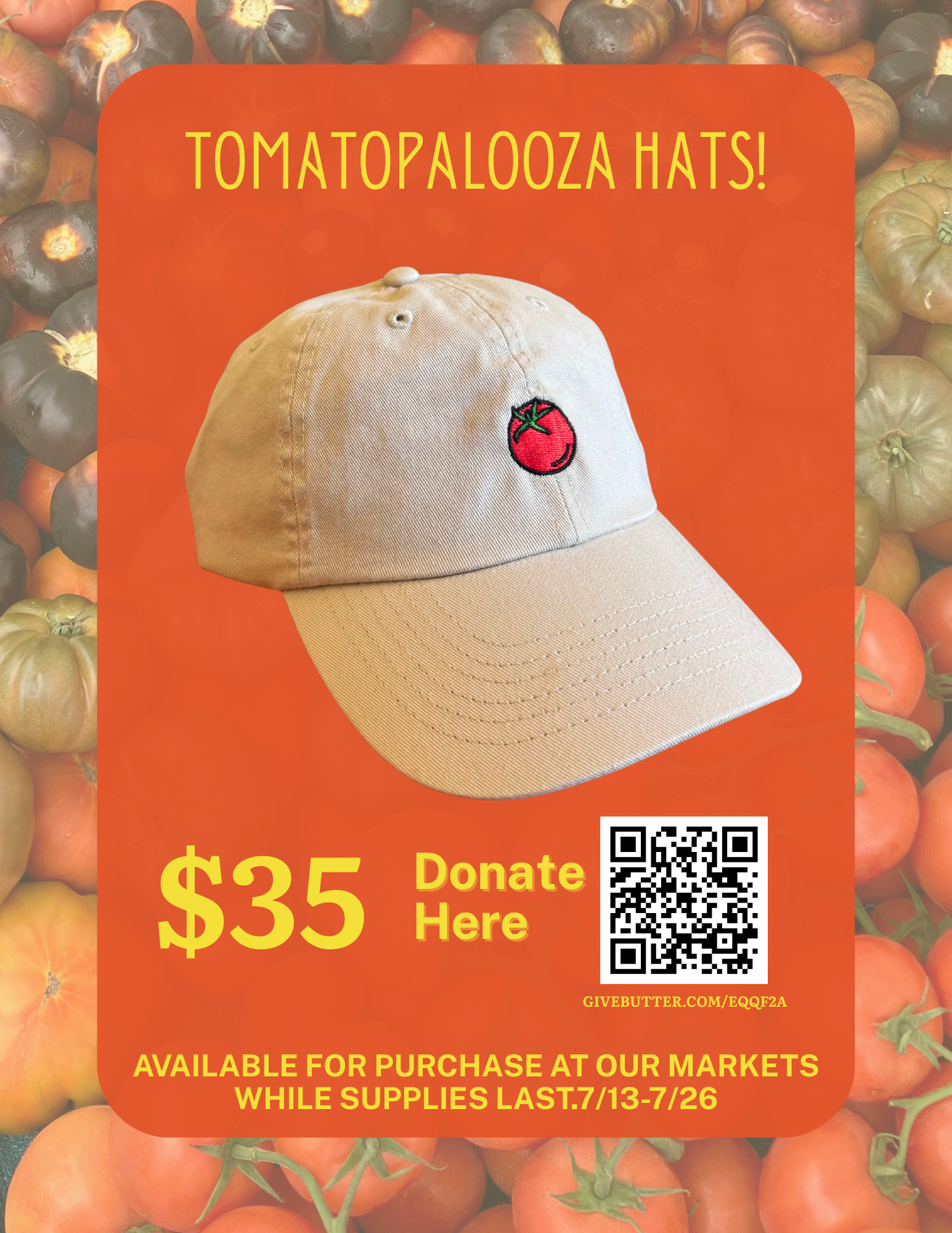 Campaign cover image for Tomatopalooza Hats