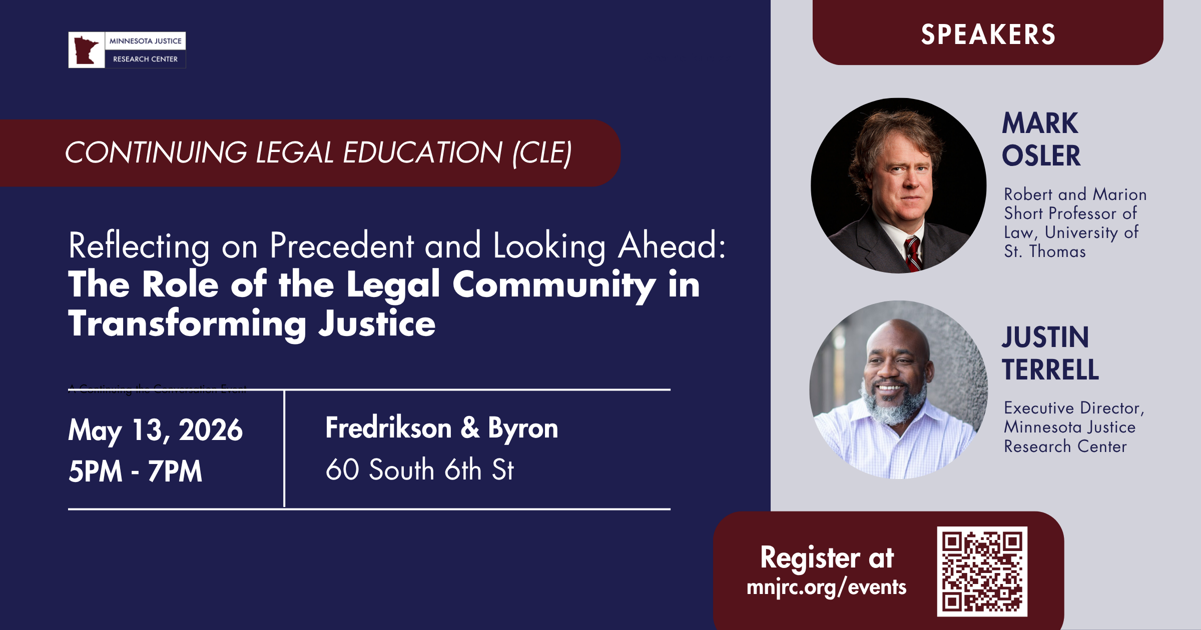 Campaign cover image for Reflecting on Precedent and Looking Ahead: The Role of the Legal Community in Transforming Justice