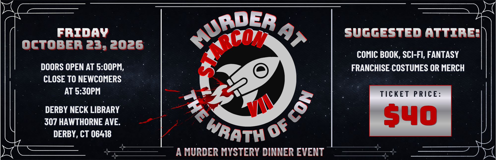 Campaign cover image for Murder in the Library: Murder at StarCon VII