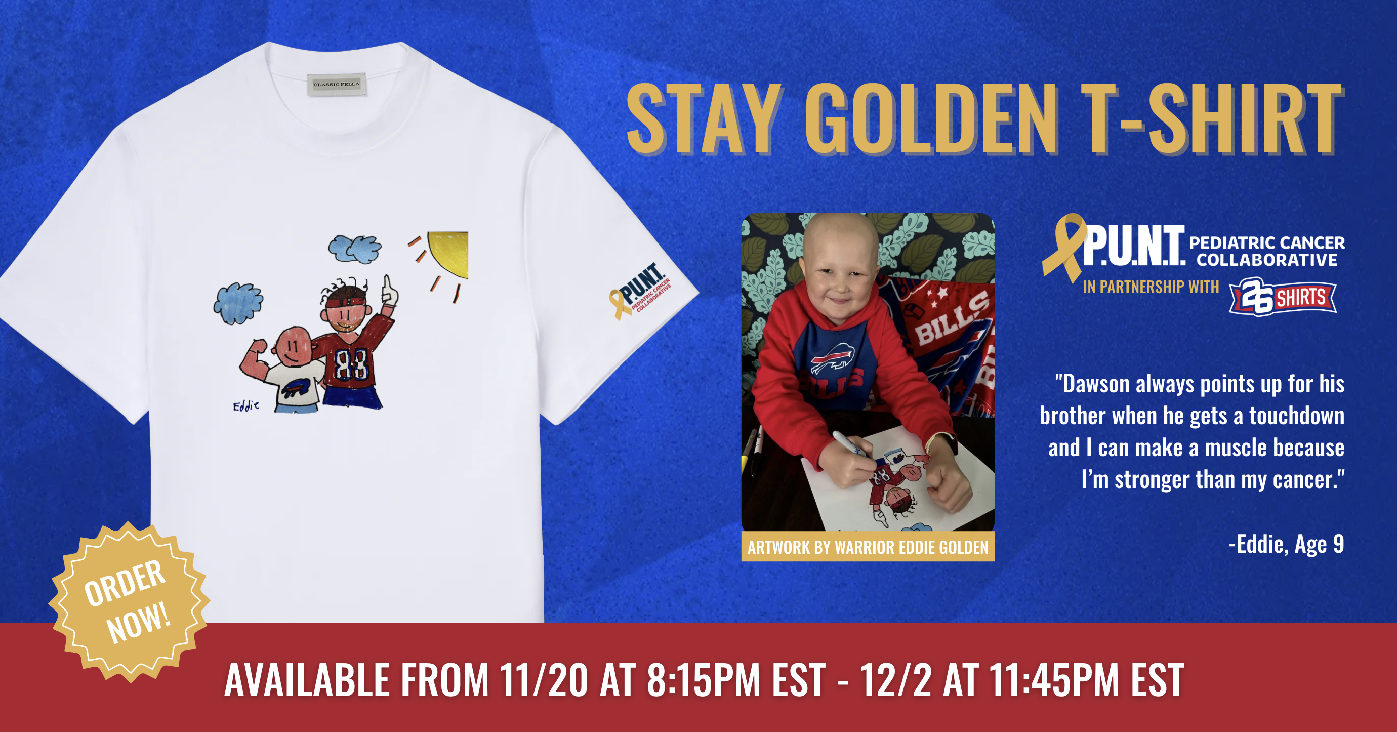 Campaign cover image for Stay Golden T-Shirt for P.U.N.T.