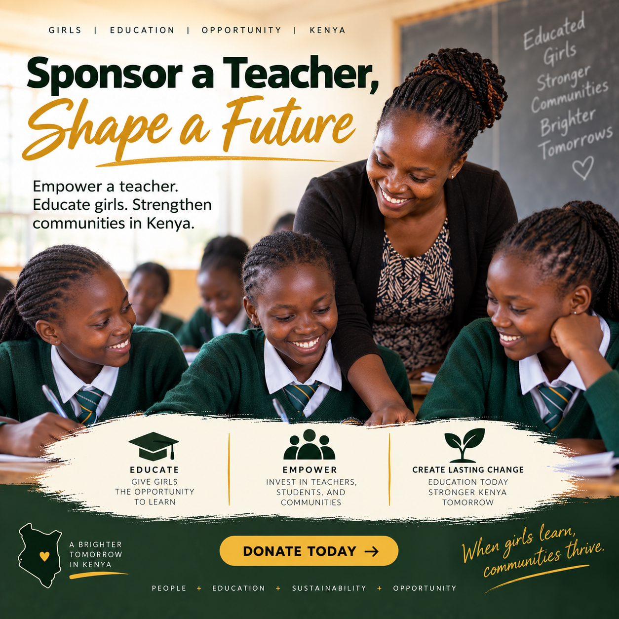 Campaign cover image for Sponsor a Teacher, Shape a Future