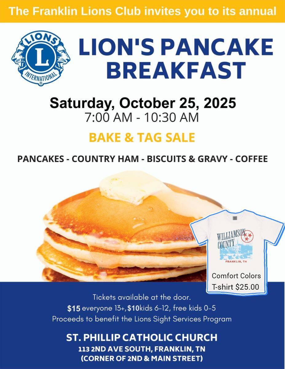 Campaign cover image for Franklin Lions Club Annual Pancake Breakfast