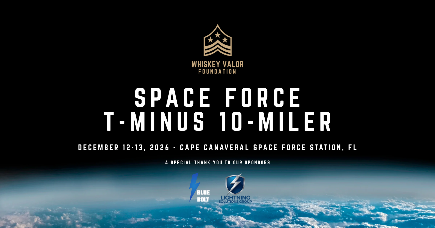 Campaign cover image for Team Whiskey Valor: Space Force T-Minus 10-Miler