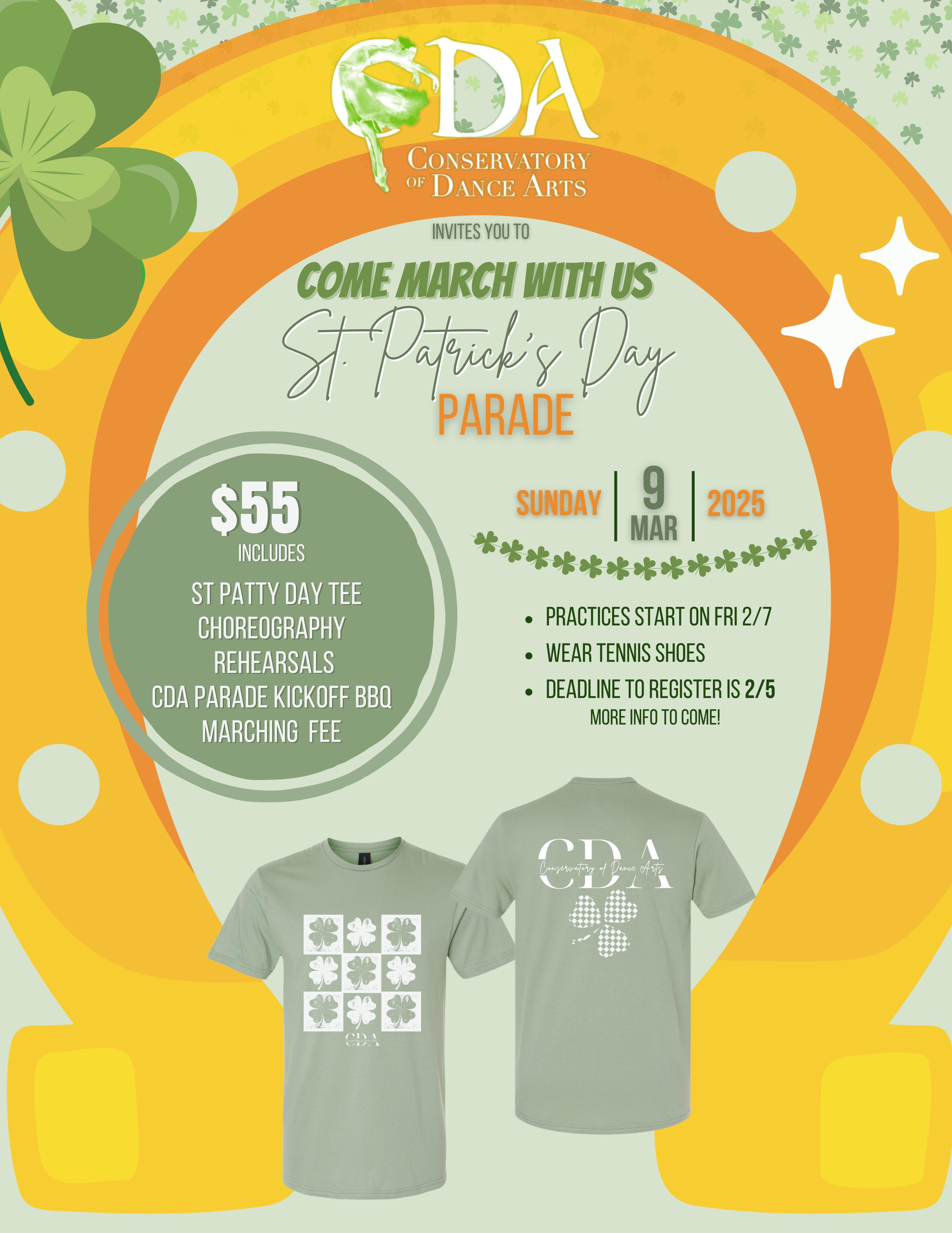 Campaign cover image for CLOSED St. Patty Day Parade Marching Registration