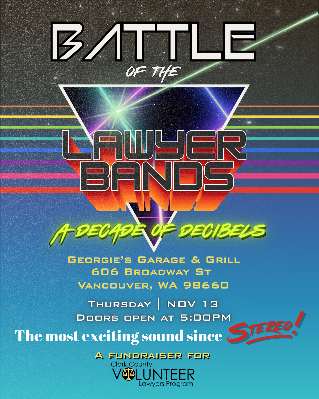 Campaign cover image for Battle of the Lawyer Bands: 10th Anniversary
