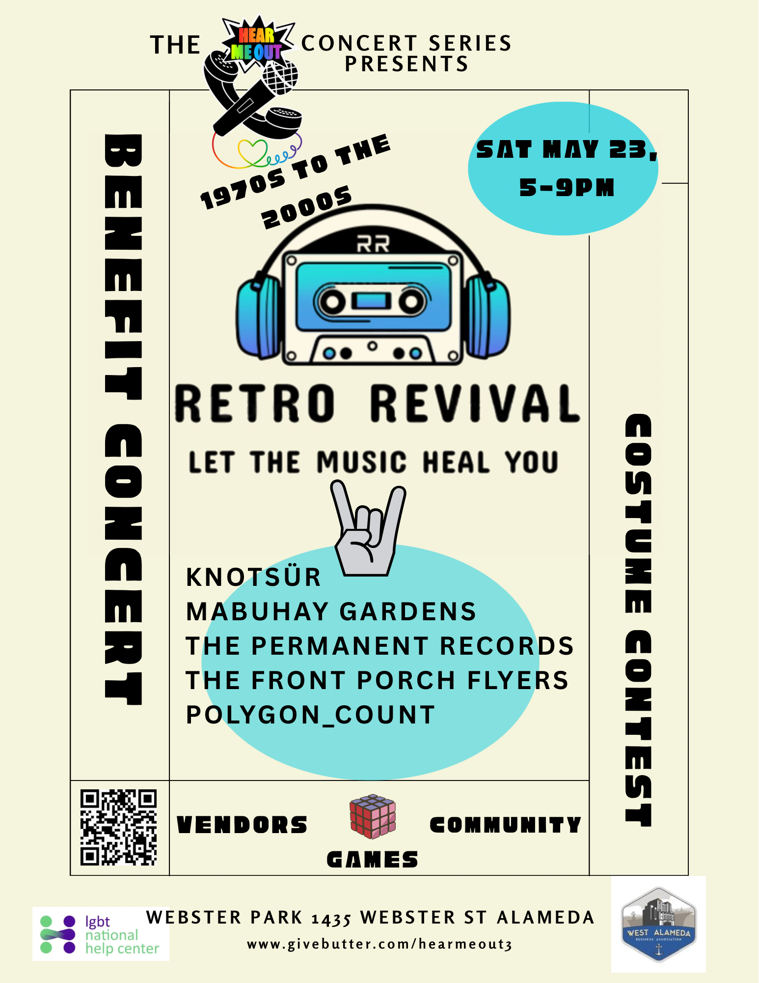 Campaign cover image for Retro Revival - Hear Me Out - Alameda Concert Series - May 2026