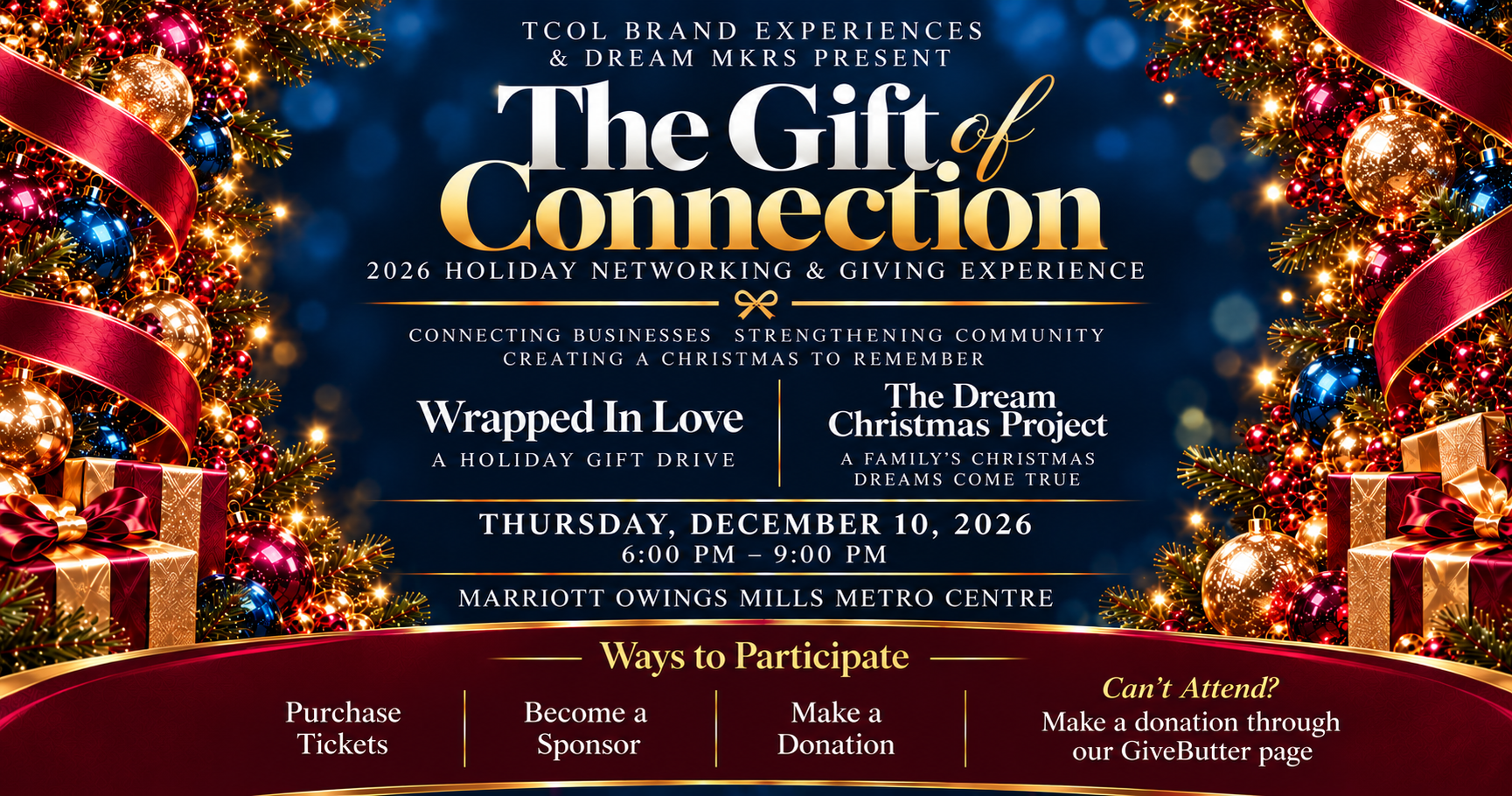 Campaign cover image for The Gift of Connection | 2026 Holiday Networking & Giving Experience