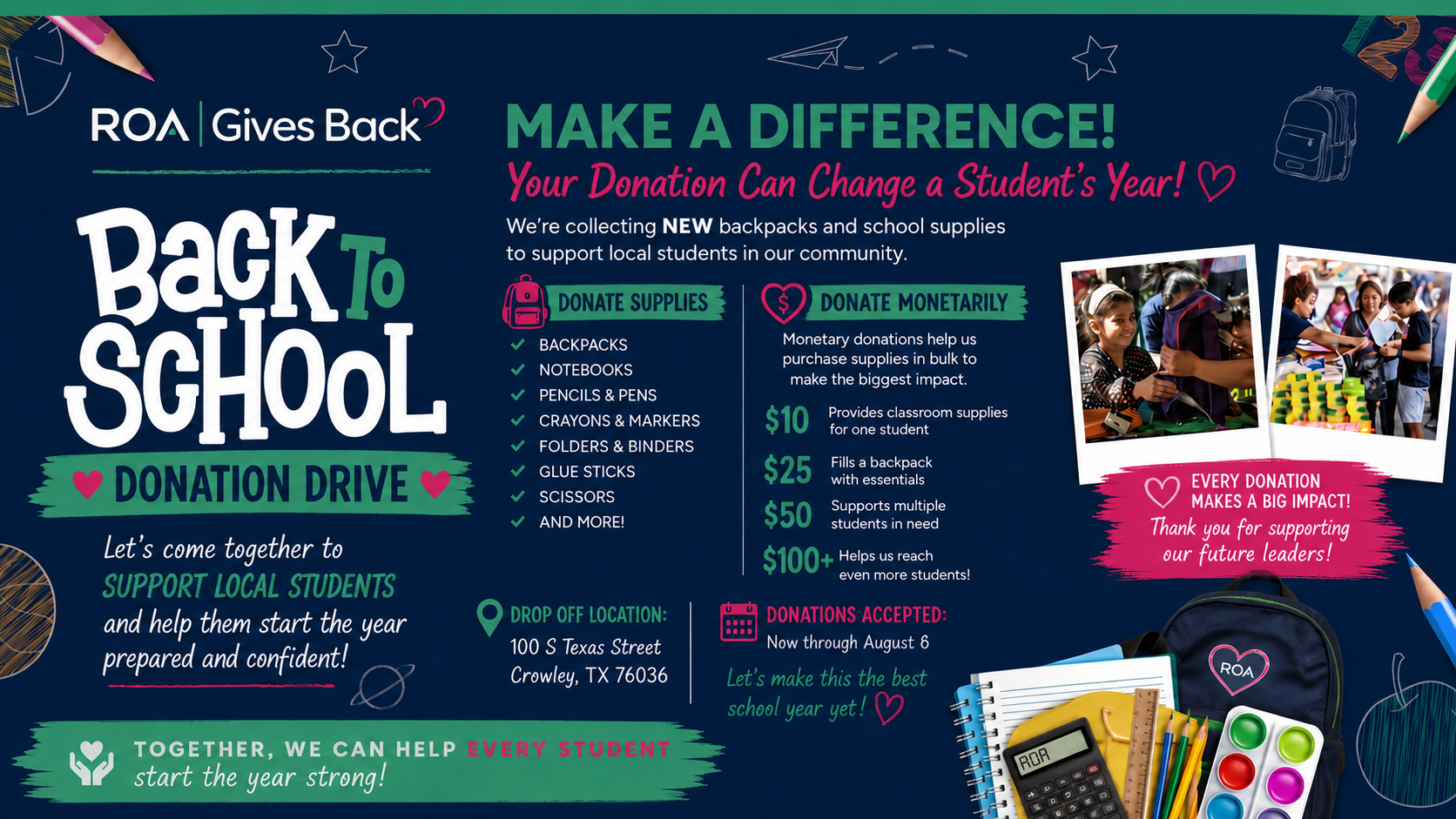 Campaign cover image for Back to School Bash