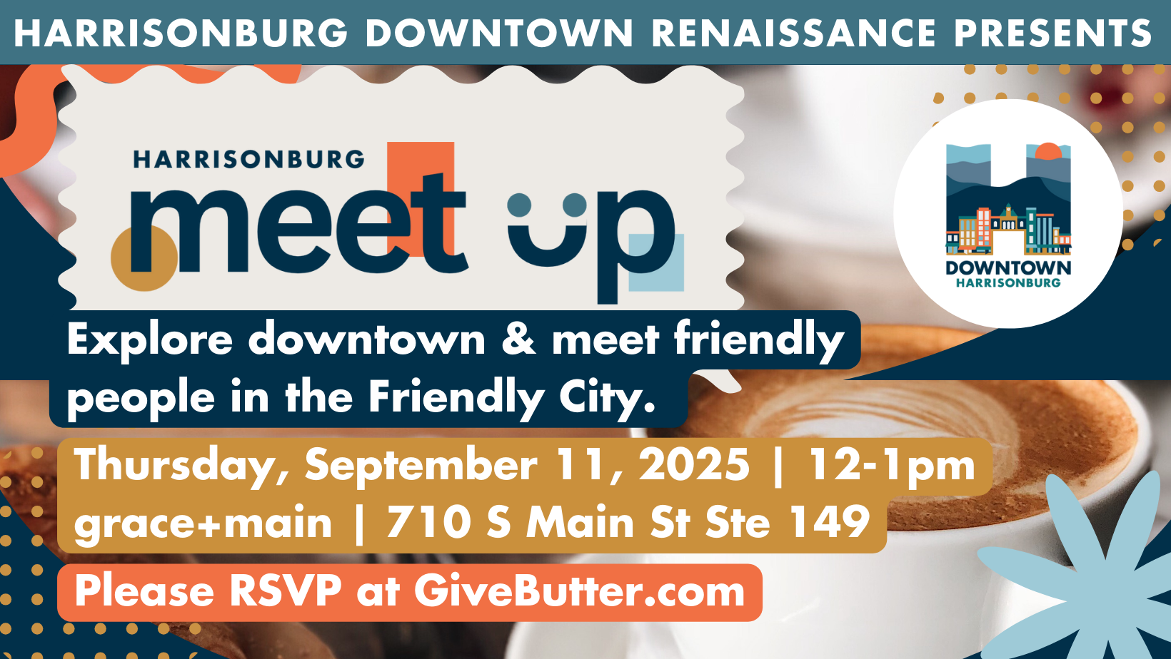 Campaign cover image for Harrisonburg Meet Up at grace+main