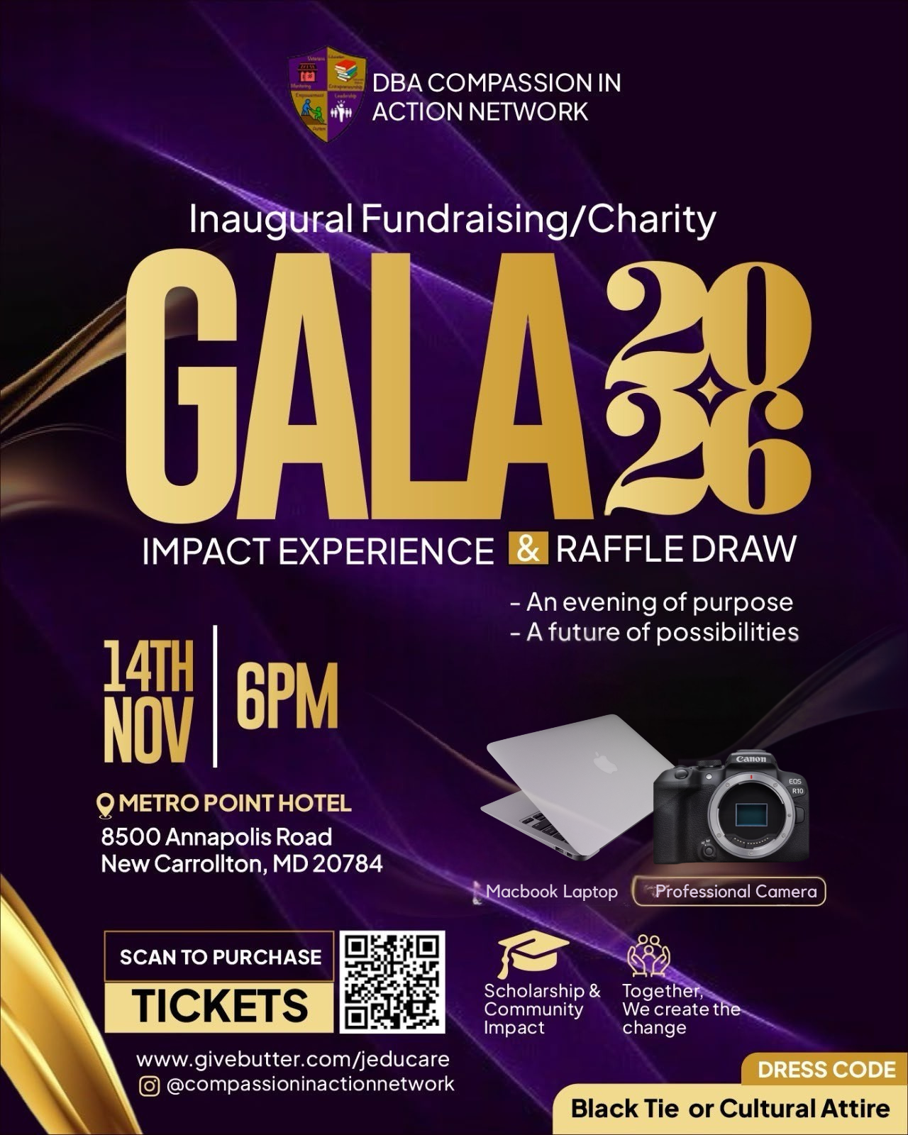 Campaign cover image for Compassion In Action Network Inaugural Charity & Fundraising Gala Night + Raffle Draw